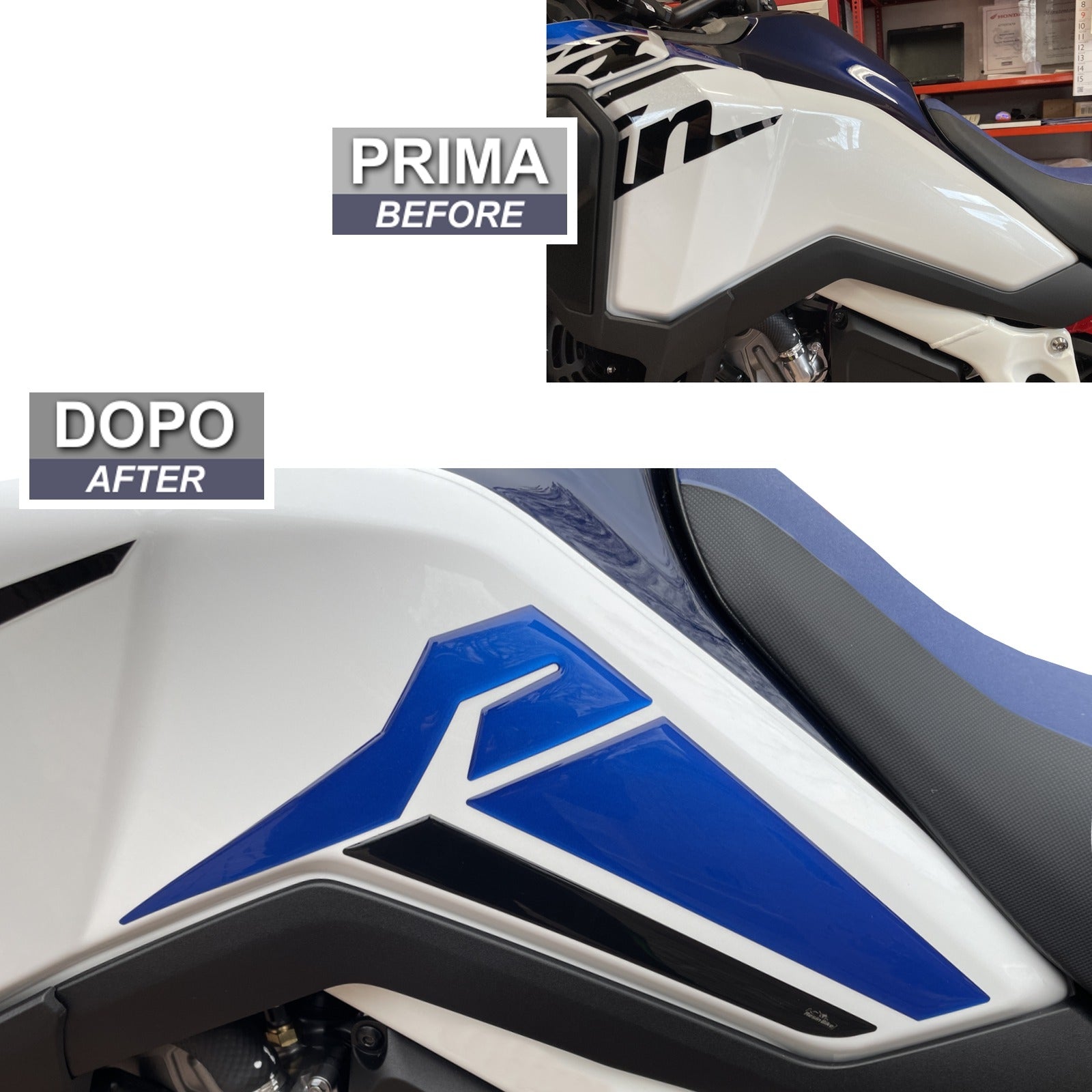 Resin Bike 3D Motorcycle Stickers - Tank Sides | Honda CRF 1100 L Africa Twin 2022>2023 - Pyramid Motorcycle Accessories