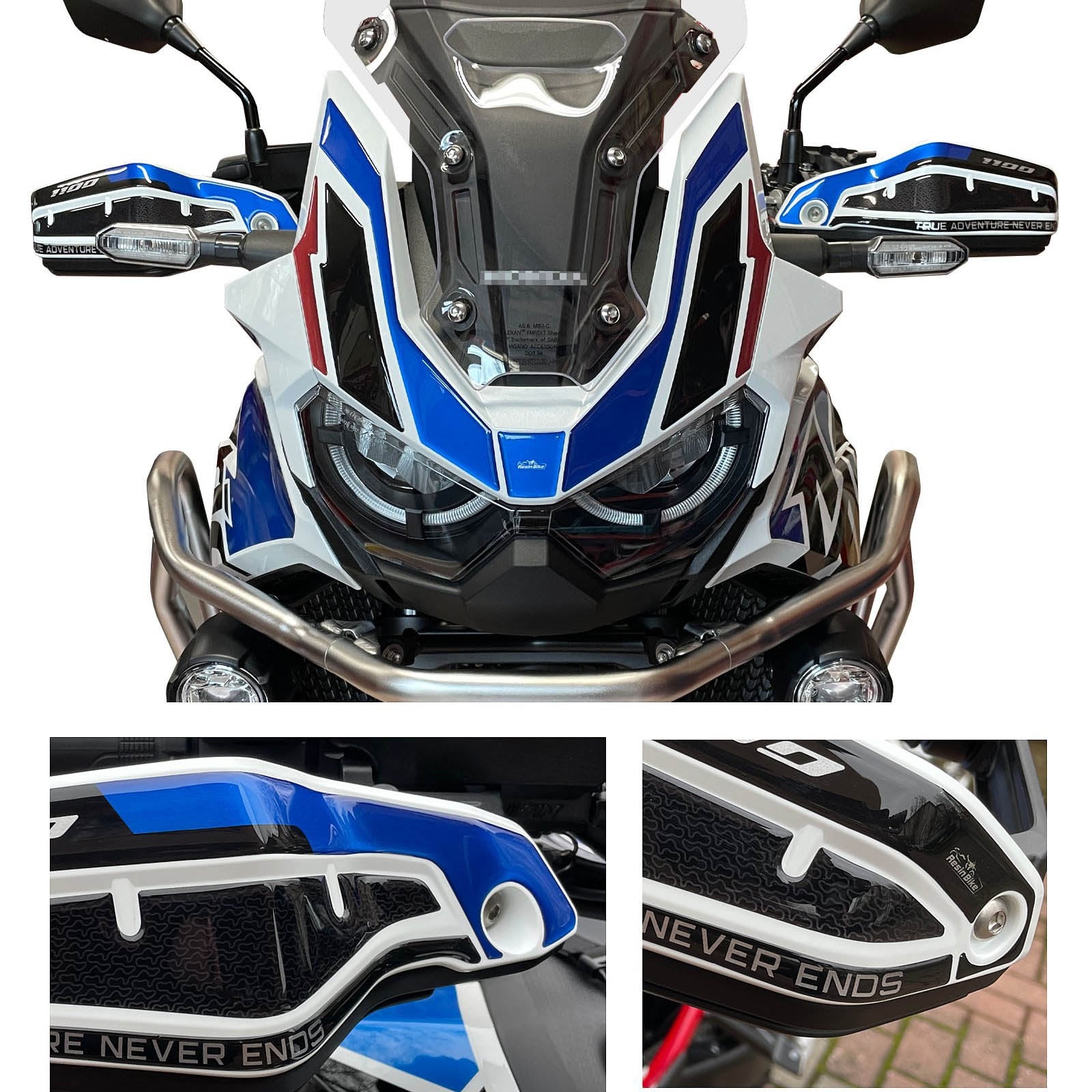 Resin Bike 3D Motorcycle Stickers - Handguards | Honda CRF 1100 L Africa Twin Adventure Sports 2020>2025 - Pyramid Motorcycle Accessories