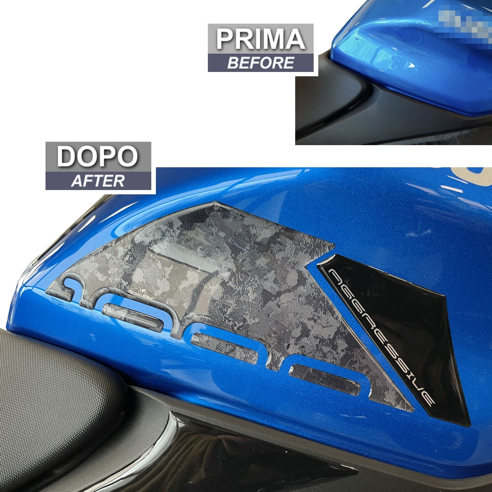 Resin Bike 3D Motorcycle Stickers - Tank Sides | Suzuki GSX-S1000 2021>2025 - Pyramid Motorcycle Accessories