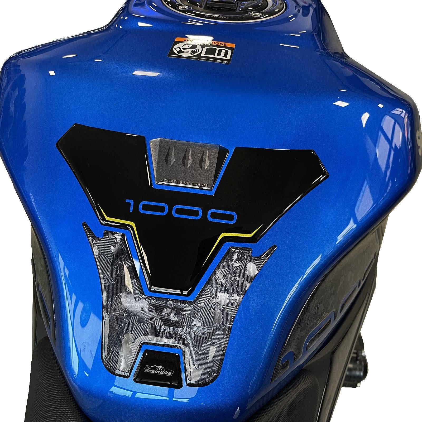 Resin Bike 3D Motorcycle Stickers - Tank Pad | Suzuki GSX-S1000 2021>2025 - Pyramid Motorcycle Accessories