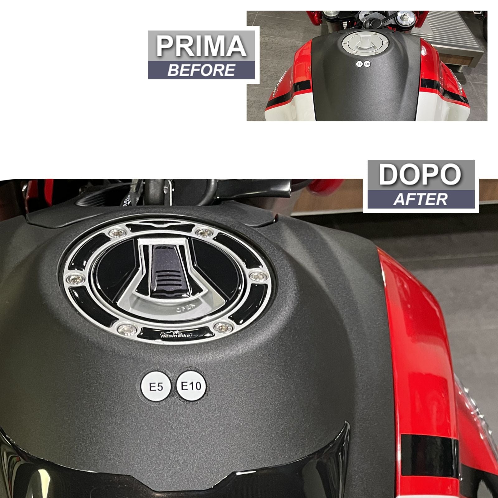 Resin Bike 3D Motorcycle Stickers - Fuel Cap | Moto Guzzi V85 TT 2021>Current - Pyramid Motorcycle Accessories