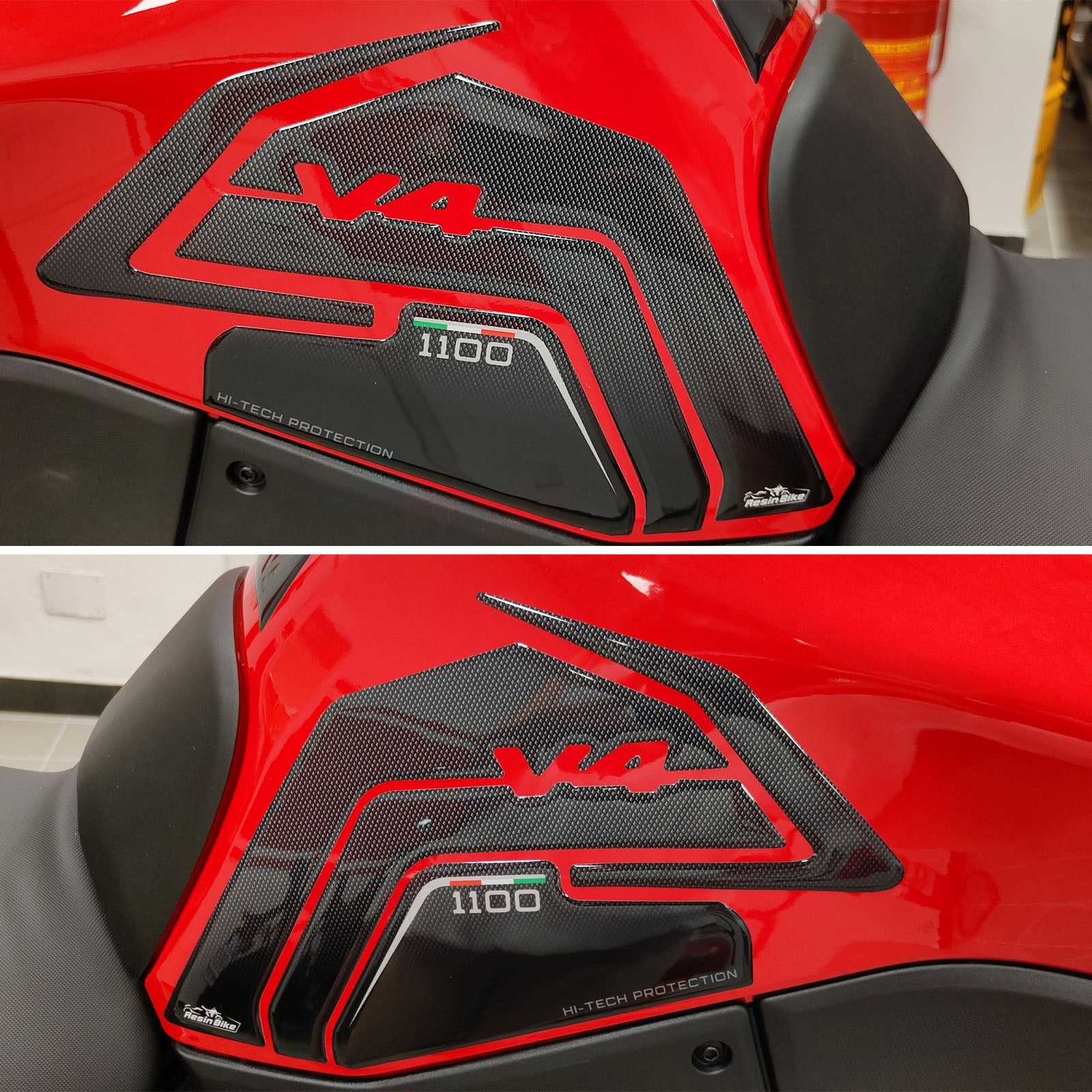 Resin Bike 3D Motorcycle Stickers - Tank Sides | Ducati Multistrada V4 1100 2021>2023 - Pyramid Motorcycle Accessories