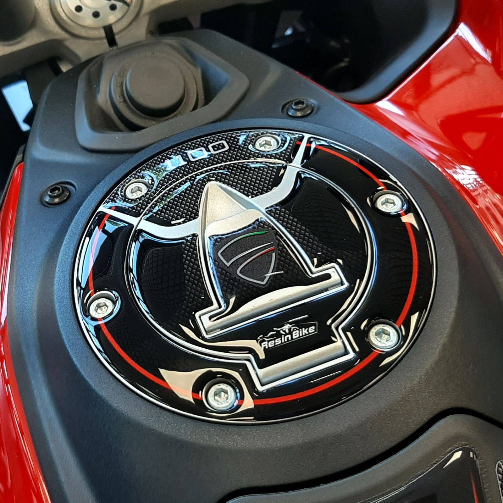 Resin Bike 3D Motorcycle Stickers - Fuel Cap | Ducati Multistrada V4 1100 2021>2023 - Pyramid Motorcycle Accessories