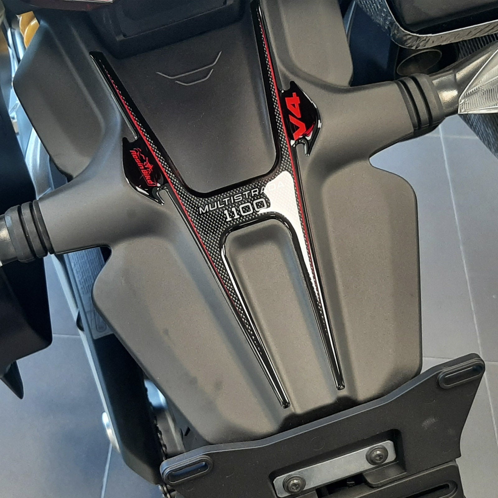 Resin Bike 3D Motorcycle Stickers - Tail Section | Ducati Multistrada V4 1100 2021>2023 - Pyramid Motorcycle Accessories