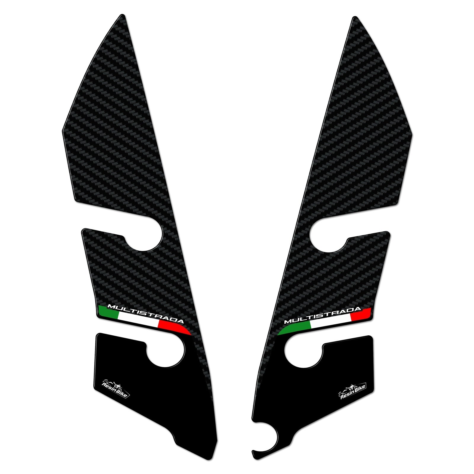 Resin Bike 3D Motorcycle Stickers - Side Panels | Ducati Multistrada V2/V2 S 2022>2024 - Pyramid Motorcycle Accessories