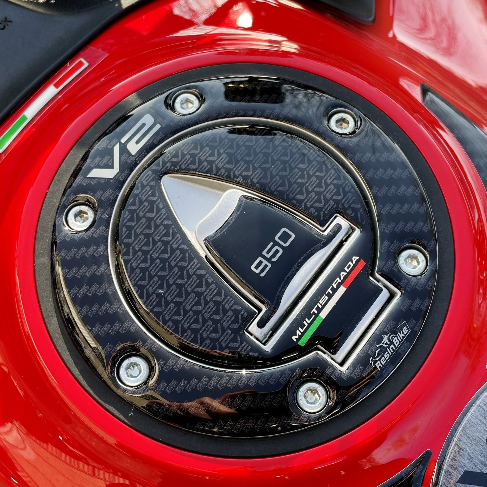 Resin Bike 3D Motorcycle Stickers - Fuel Cap | Ducati Multistrada V2/V2 S 2022>2024 - Pyramid Motorcycle Accessories