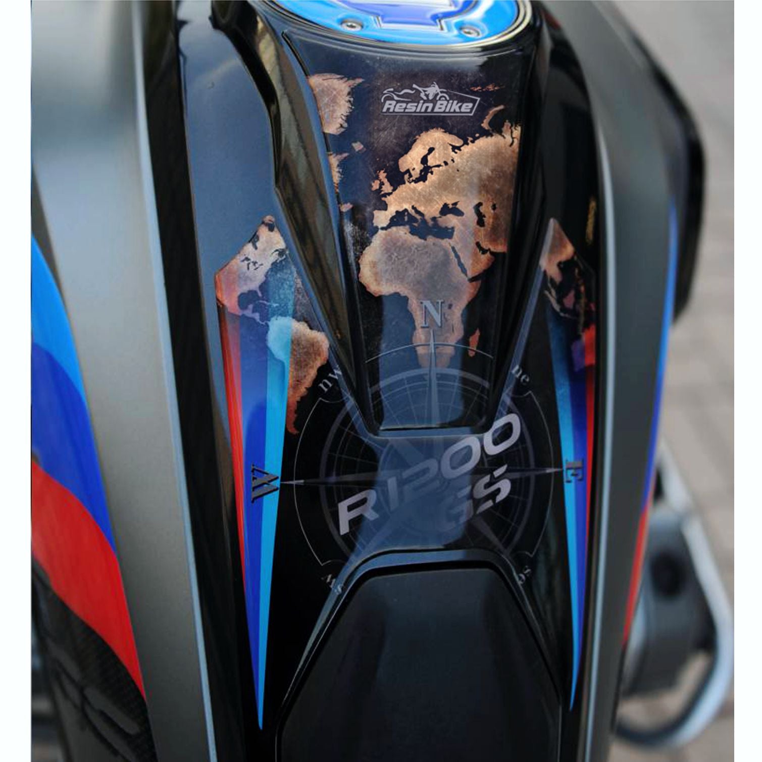 Resin Bike 3D Motorcycle Stickers - Tank Pad | BMW R 1200 GS 2013>2018 RB-B40989Q8 - Pyramid Motorcycle Accessories