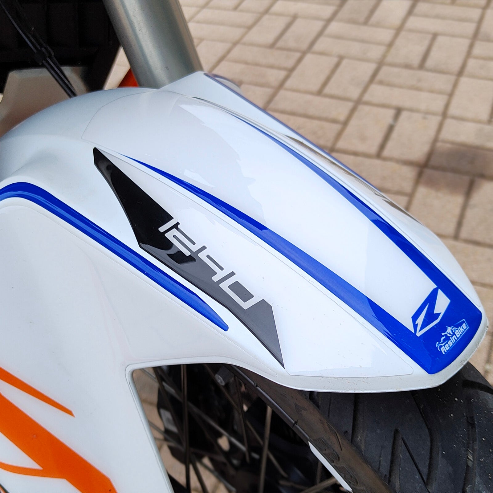 Resin Bike 3D Motorcycle Stickers - Front Fender | KTM 1290 Super Adventure R 2021>Current - Pyramid Motorcycle Accessories
