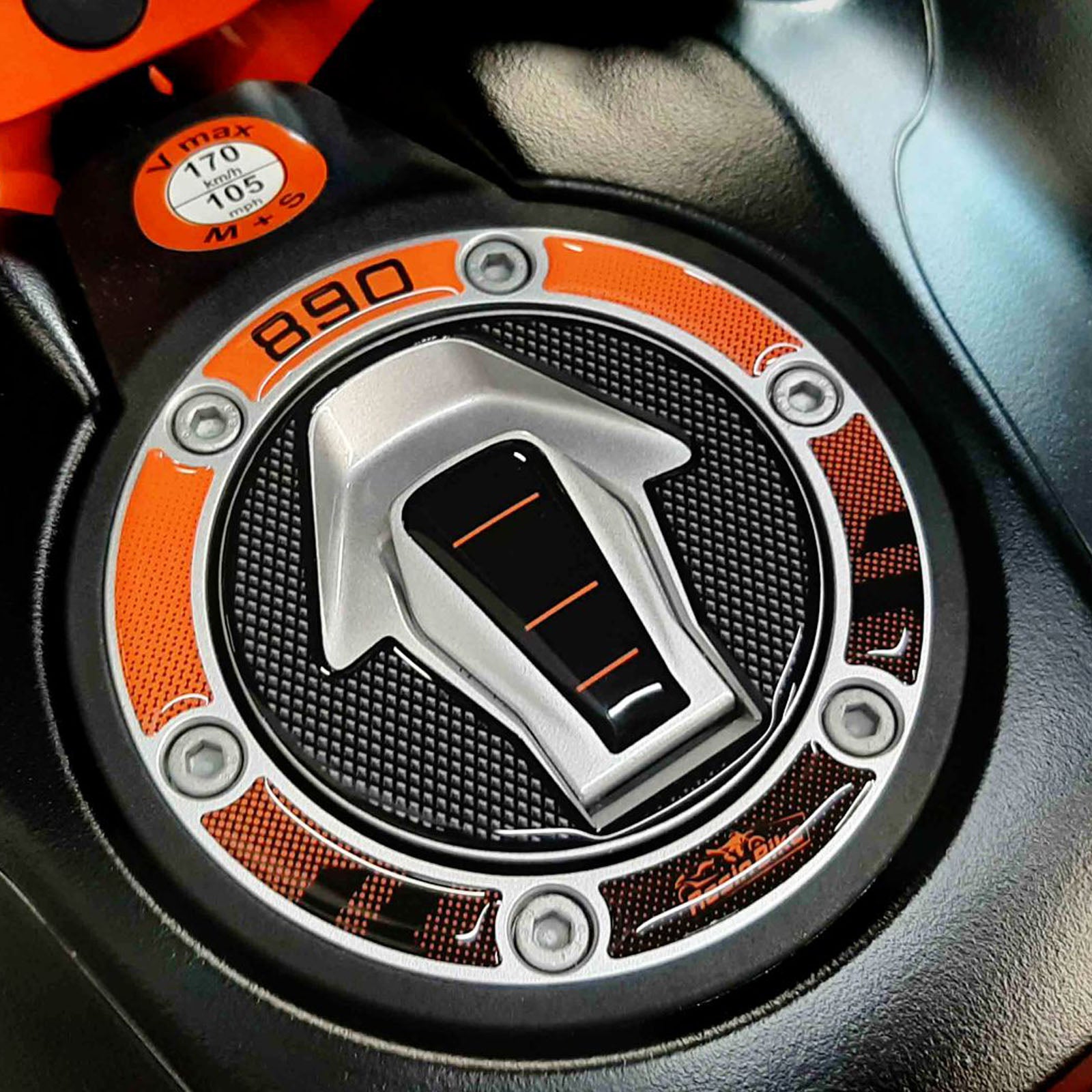 Resin Bike 3D Motorcycle Stickers - Fuel Cap | KTM 890 Adventure R 2021>2022 - Pyramid Motorcycle Accessories