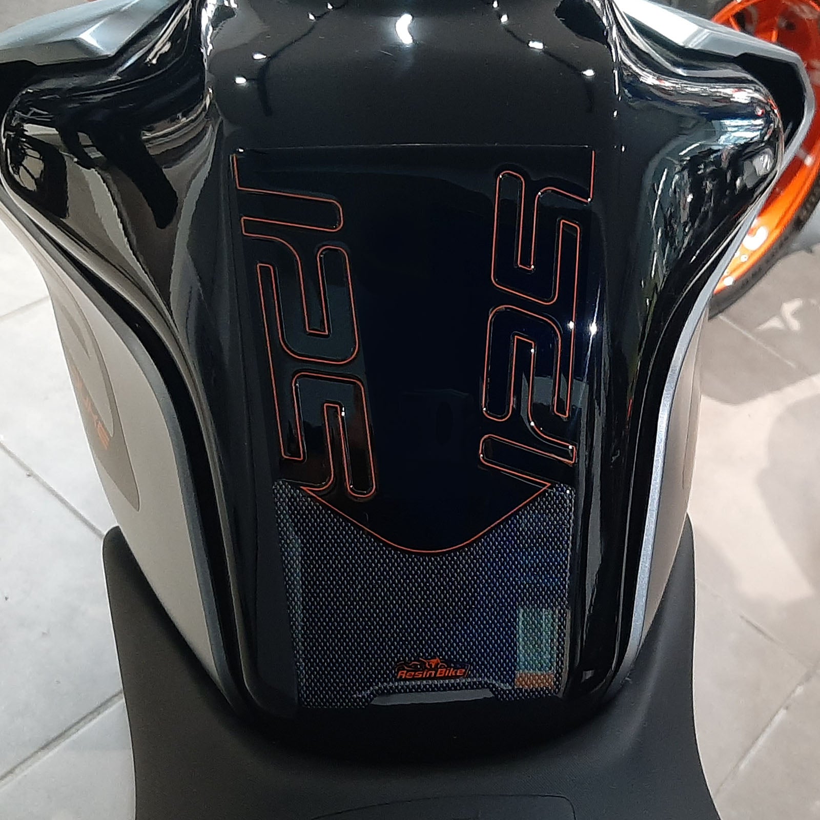 Resin Bike 3D Motorcycle Stickers - Tank Pad | KTM 125 Duke 2021>2023 - Pyramid Motorcycle Accessories