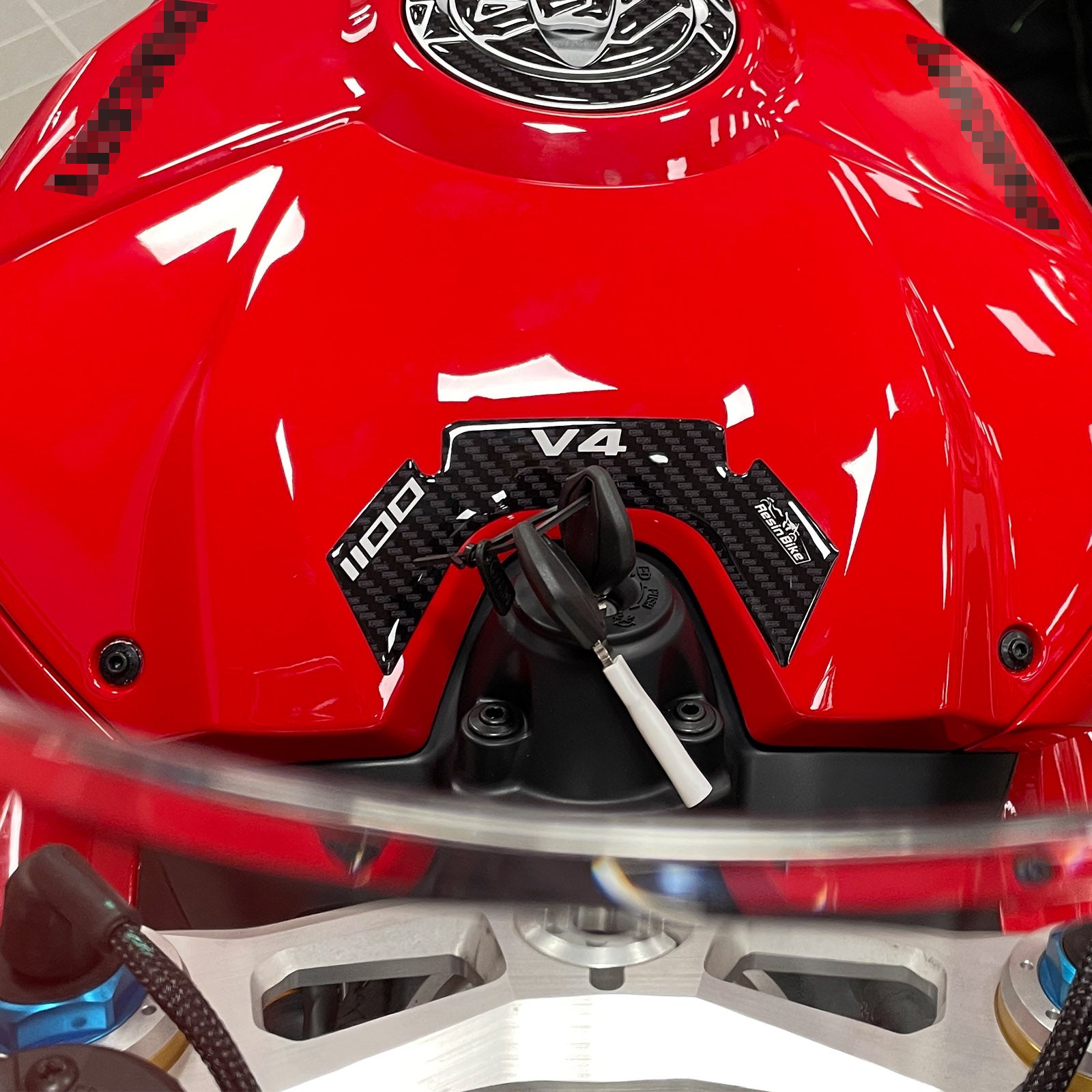Resin Bike 3D Motorcycle Stickers - Key Area | Ducati Panigale V4 2024>Current - Pyramid Motorcycle Accessories