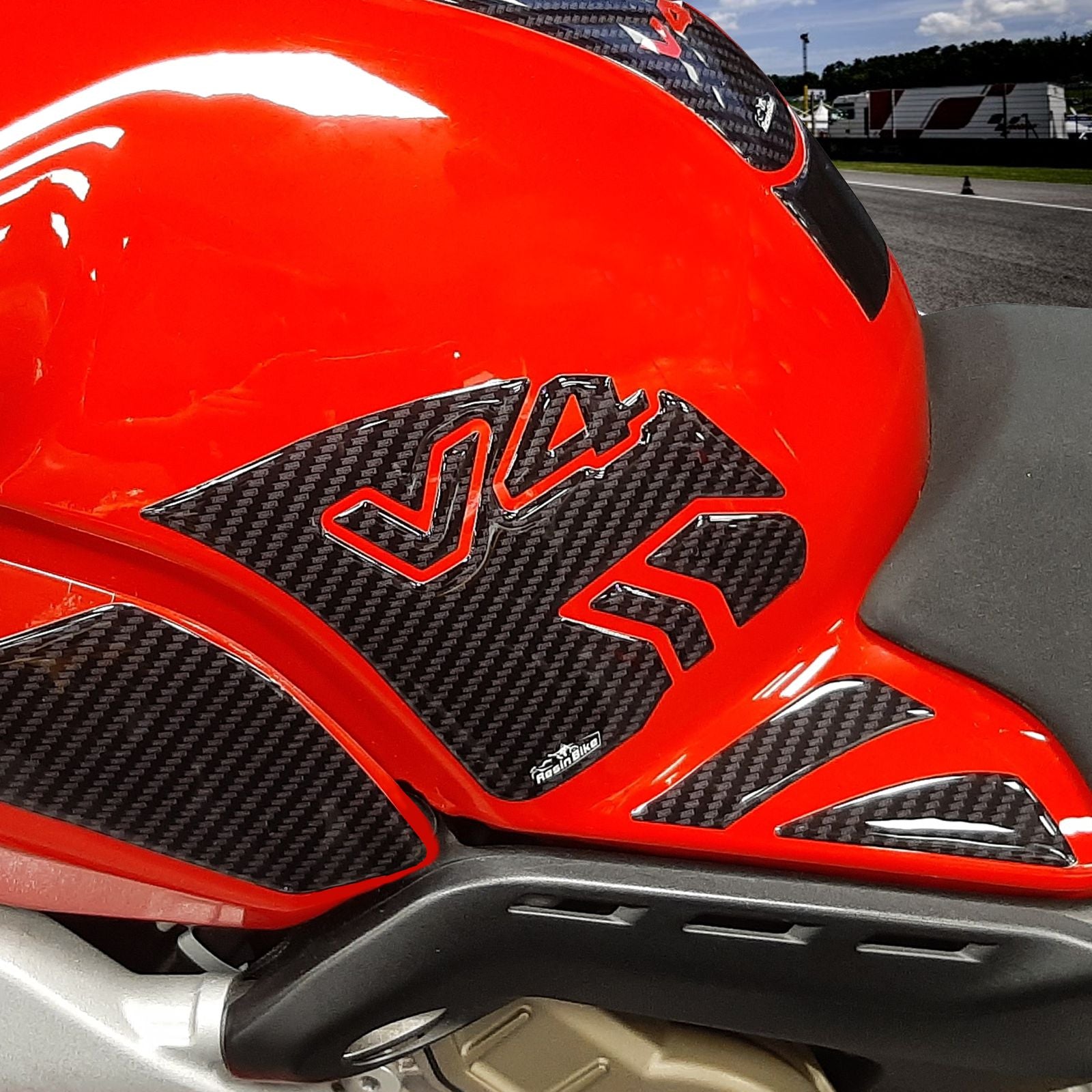 Resin Bike 3D Motorcycle Stickers - Tank Sides | Ducati Panigale V4 2018>2021 - Pyramid Motorcycle Accessories