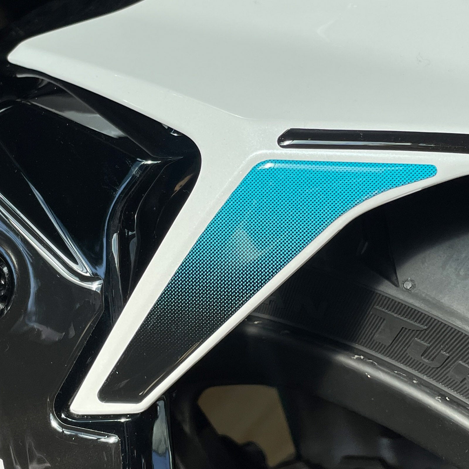 Resin Bike 3D Motorcycle Stickers - Footboard | CFMoto 650NK 2021>2024 - Pyramid Motorcycle Accessories