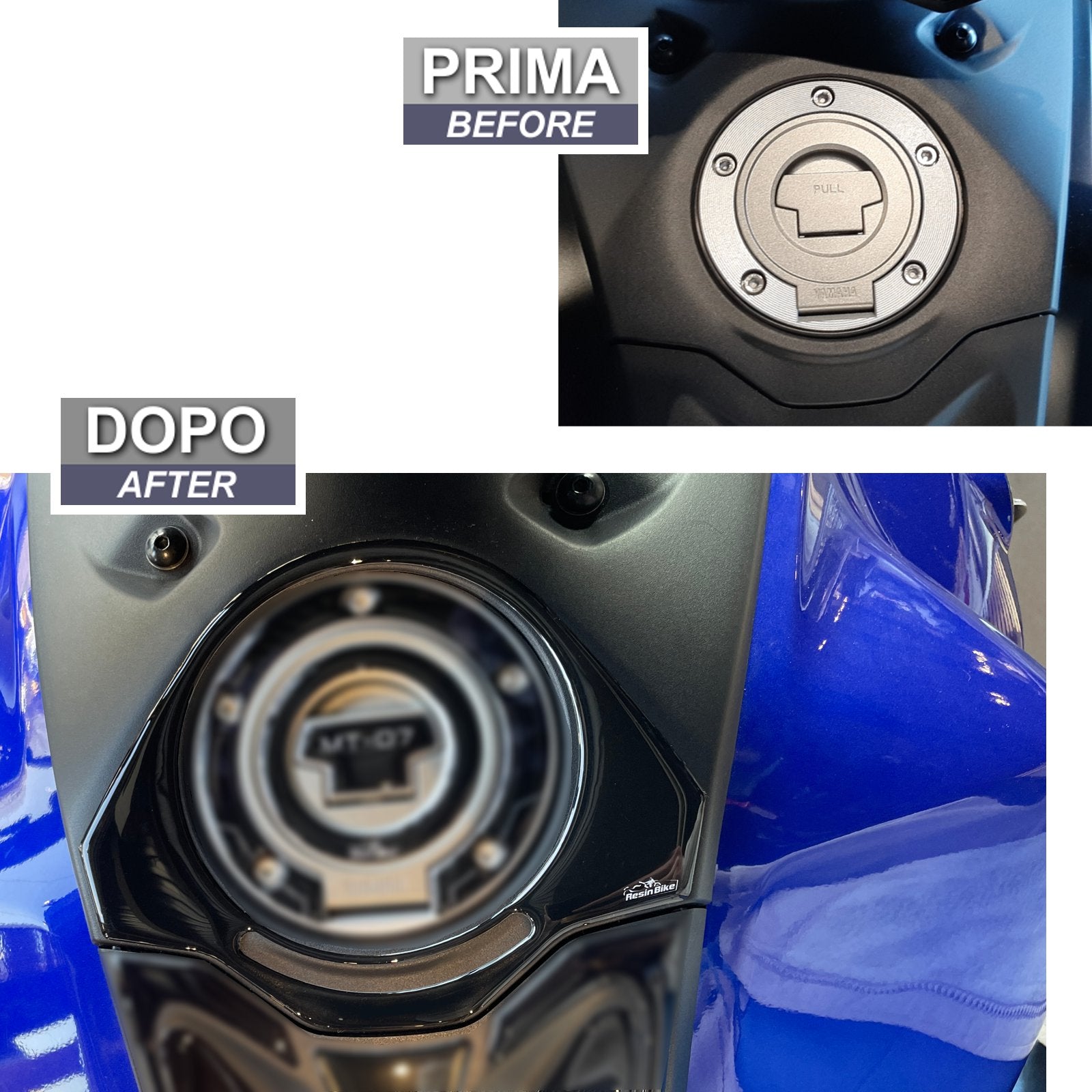 Resin Bike 3D Motorcycle Stickers - Fuel Cap | Yamaha MT-07 2021>2024 RB-1000458900005 - Pyramid Motorcycle Accessories