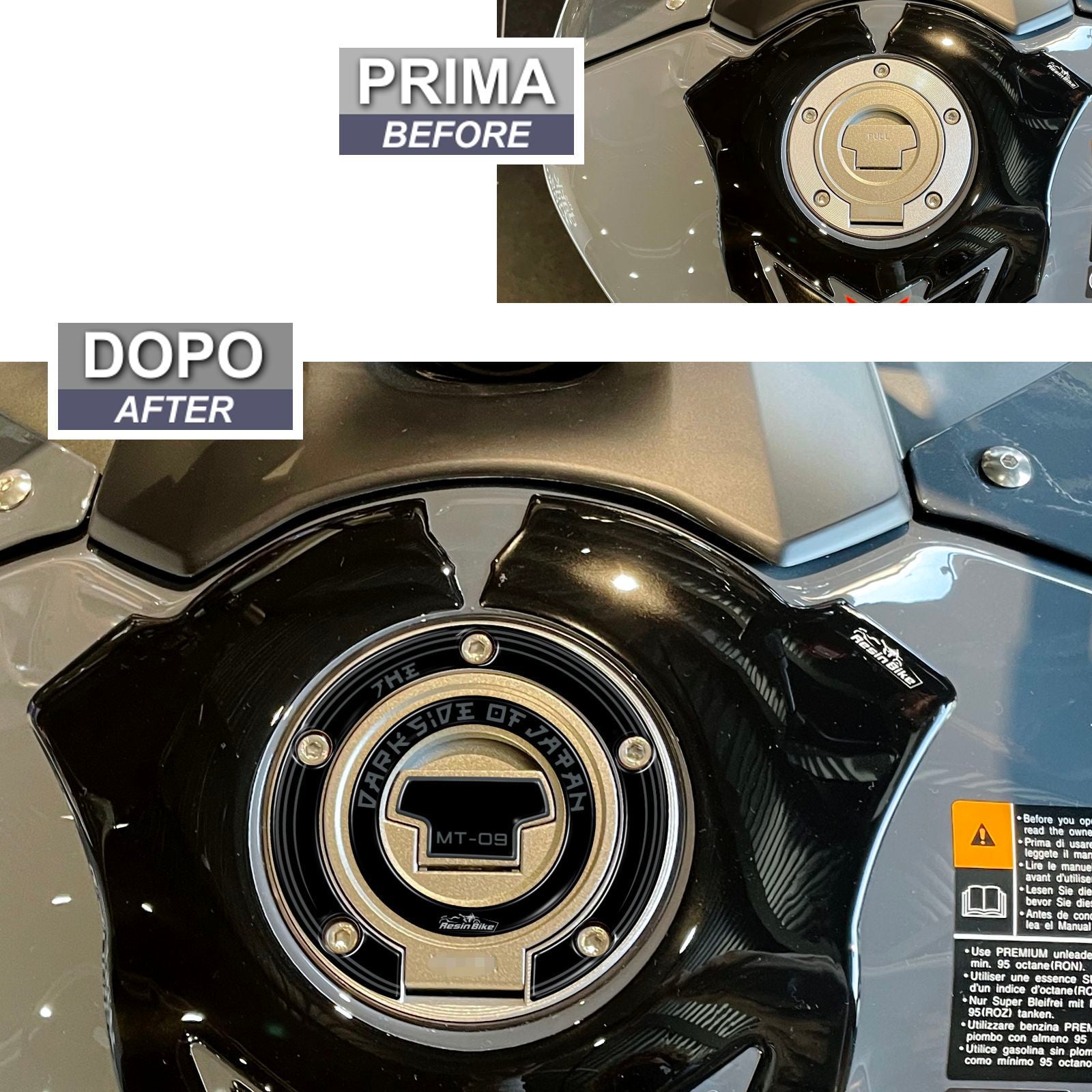 Resin Bike 3D Motorcycle Stickers - Fuel Cap | Yamaha MT-09 2021>2023 RB-1000459700000 - Pyramid Motorcycle Accessories