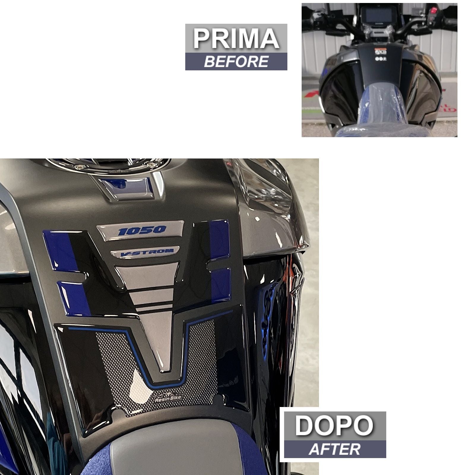 Resin Bike 3D Motorcycle Stickers - Tank Pad | Suzuki V-Strom 1050/1050XT 2020>2023 - Pyramid Motorcycle Accessories