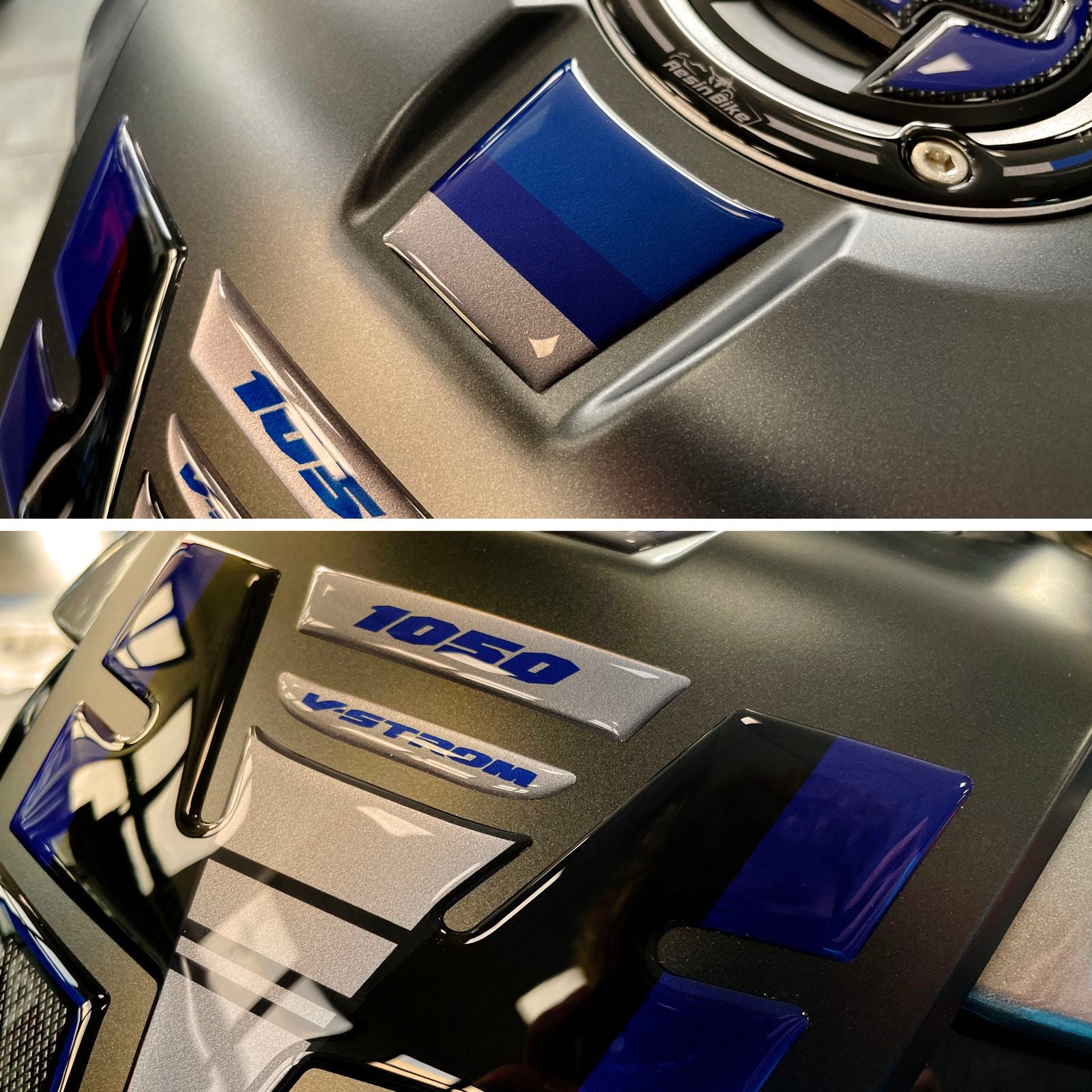 Resin Bike 3D Motorcycle Stickers - Tank Pad | Suzuki V-Strom 1050/1050XT 2020>2023 - Pyramid Motorcycle Accessories