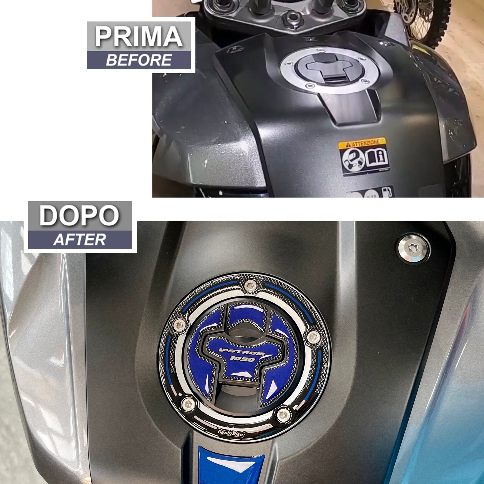 Resin Bike 3D Motorcycle Stickers - Fuel Cap | Suzuki V-Strom 1050/1050XT 2020>2023 - Pyramid Motorcycle Accessories