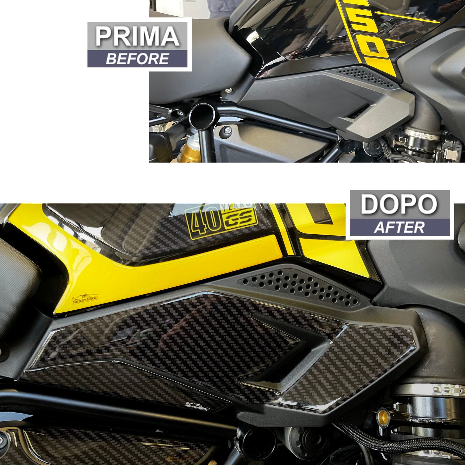 Resin Bike 3D Motorcycle Stickers - Tank Sides | BMW R 1250 GS 2021>2024 - Pyramid Motorcycle Accessories
