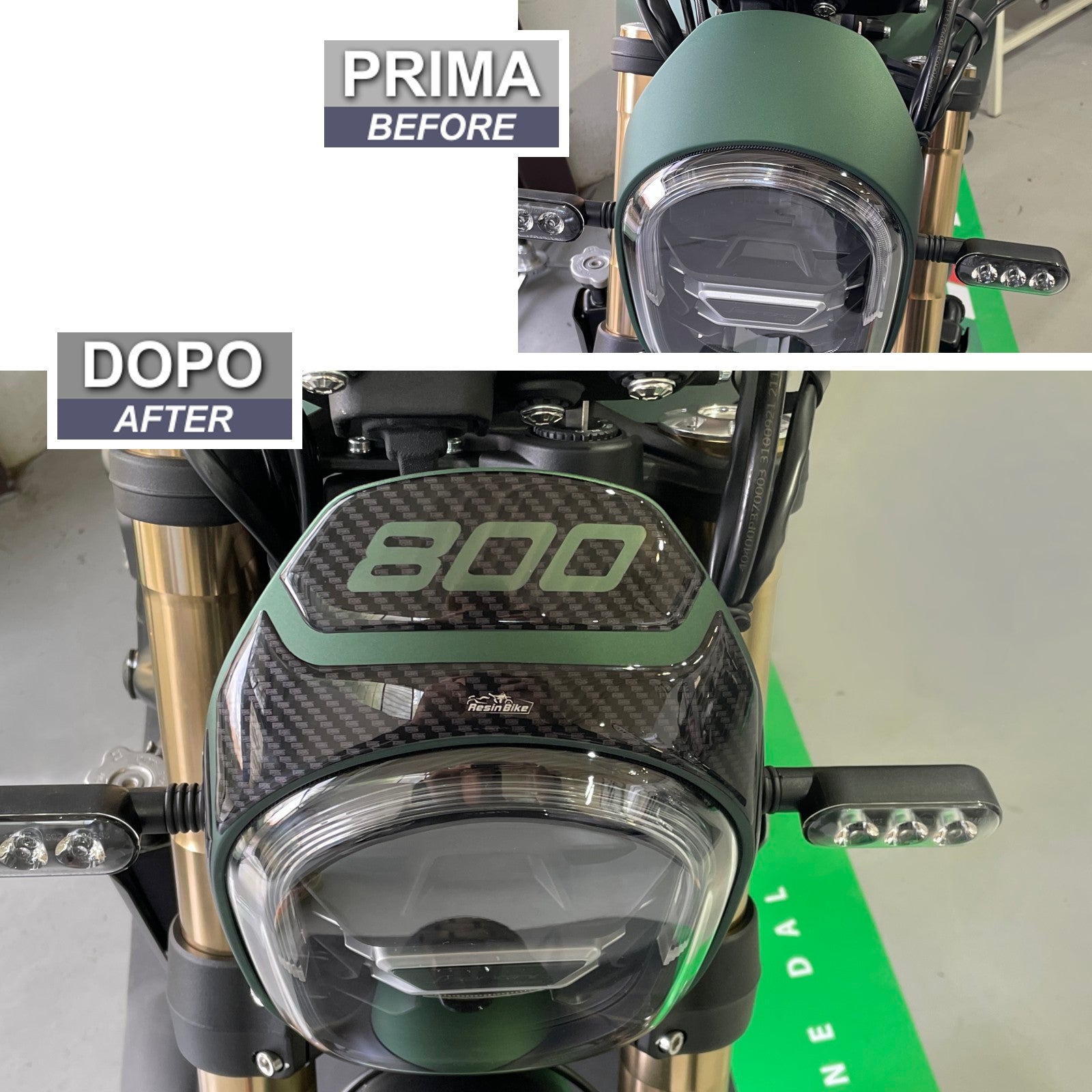 Resin Bike 3D Motorcycle Stickers - Headlight | Benelli Leoncino 800 2022>2026 - Pyramid Motorcycle Accessories