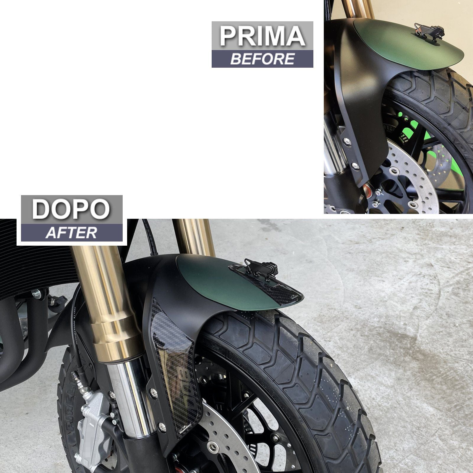 Resin Bike 3D Motorcycle Stickers - Front Fender | Benelli Leoncino 800/Trail 2022>2025 - Pyramid Motorcycle Accessories