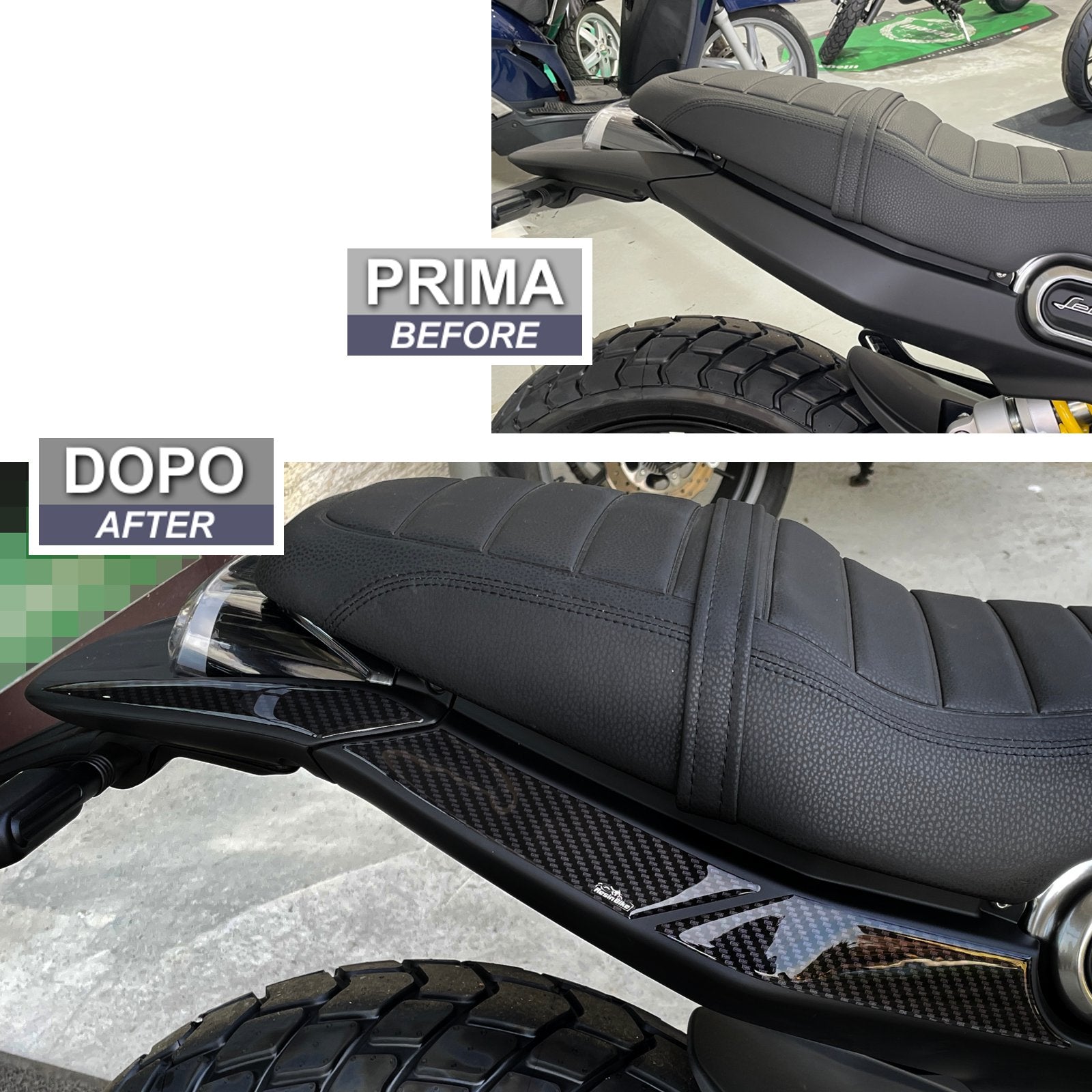 Resin Bike 3D Motorcycle Stickers - Underseat | Benelli Leoncino 800 2022>2025 - Pyramid Motorcycle Accessories
