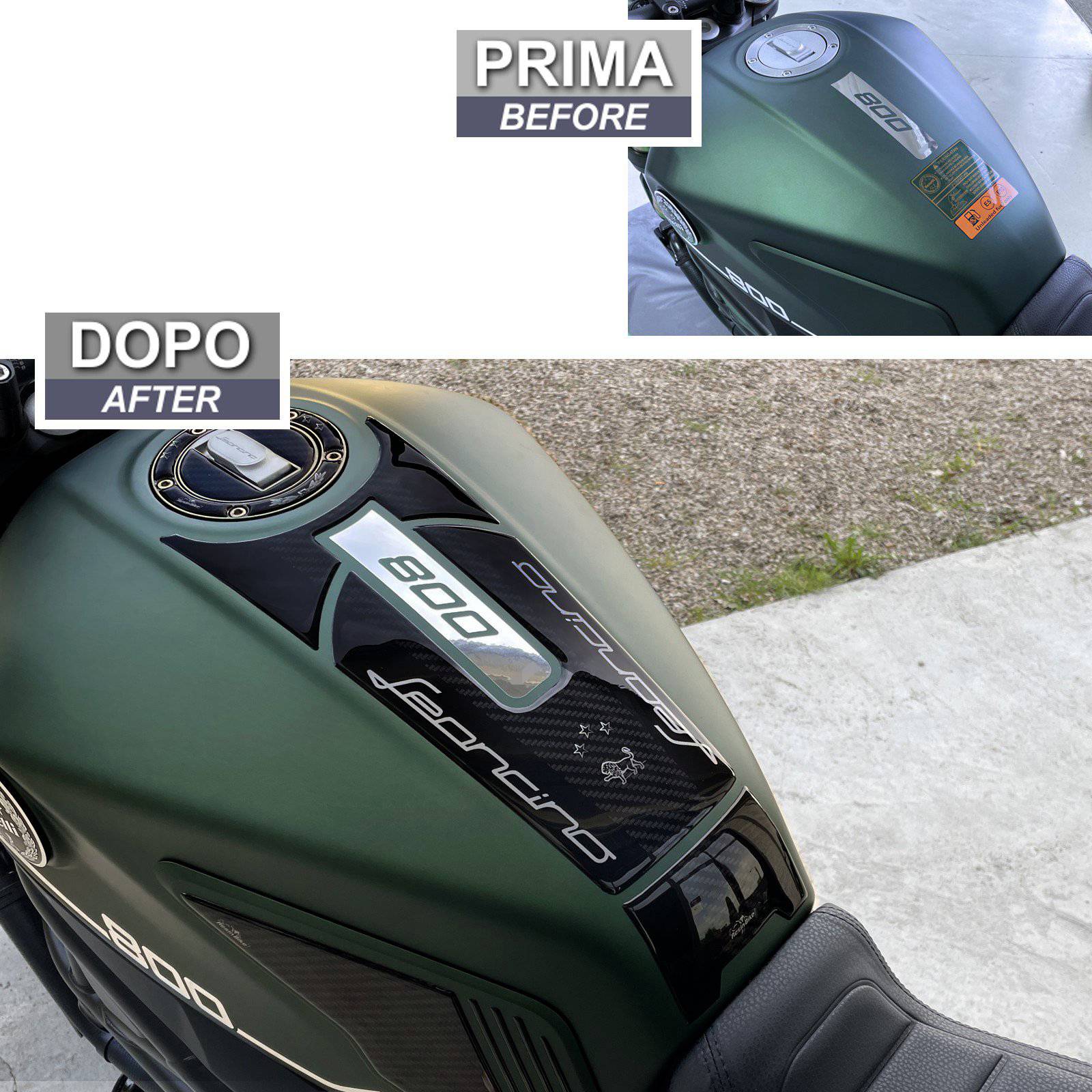 Resin Bike 3D Motorcycle Stickers - Tank Pad | Benelli Leoncino 800/Trail 2022>2025 - Pyramid Motorcycle Accessories