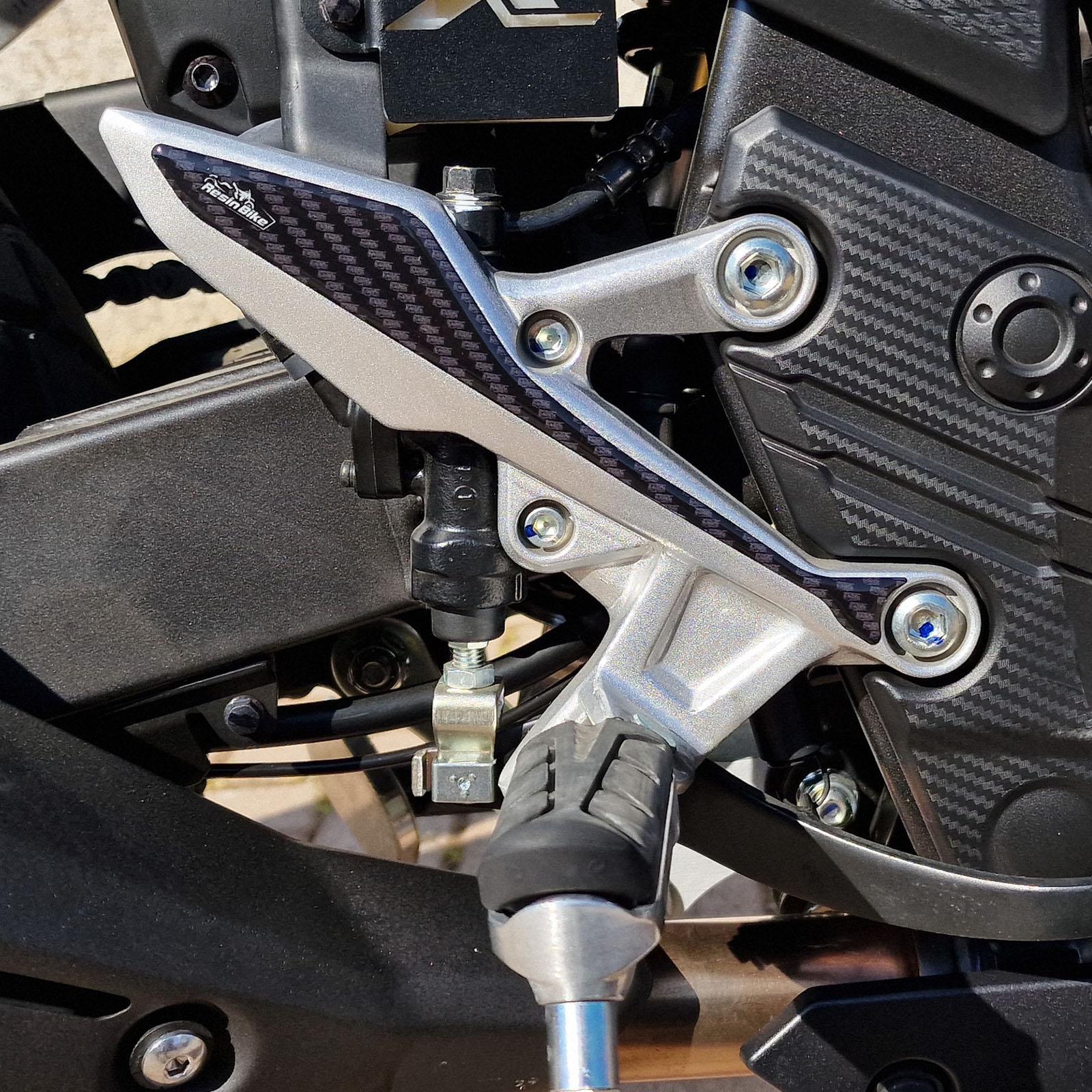 Resin Bike 3D Motorcycle Stickers - Heel Pads | Honda CB 500 X / NX500 2021>2026 - Pyramid Motorcycle Accessories