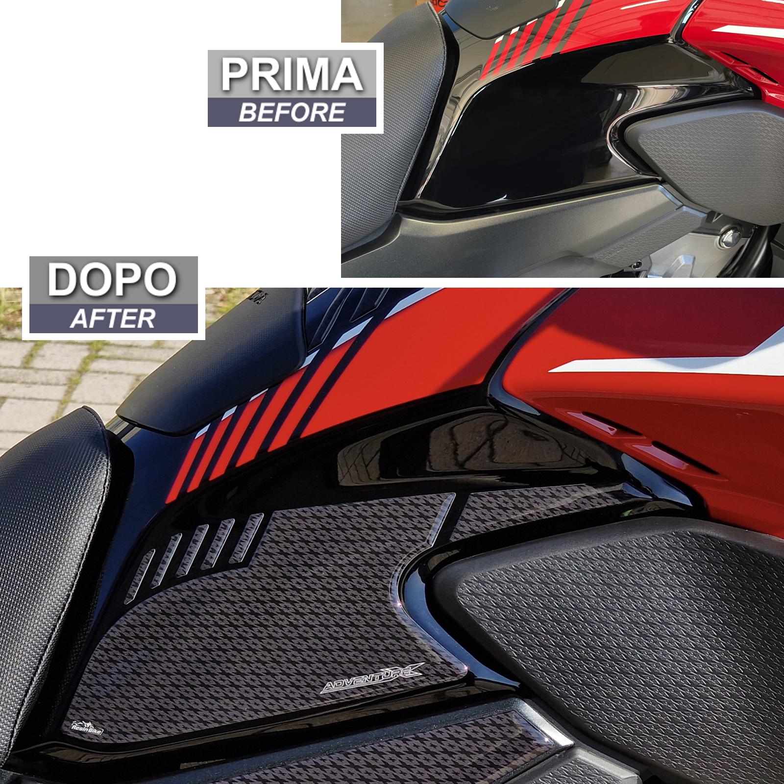 Resin Bike 3D Motorcycle Stickers - Tank Sides | Honda CB 500 X 2022>2023 - Pyramid Motorcycle Accessories