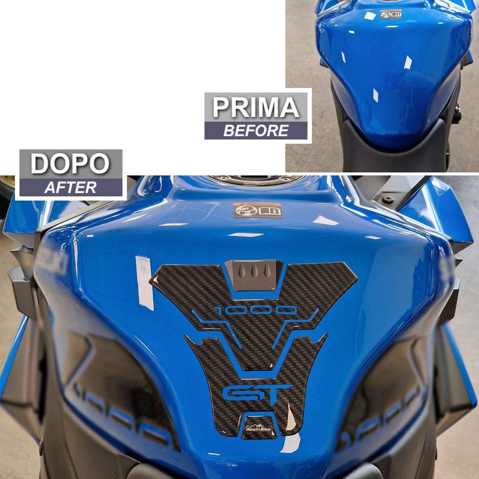 Resin Bike 3D Motorcycle Stickers - Tank Pad | Suzuki GSX-S1000 GT/GT+ 2022>2025 - Pyramid Motorcycle Accessories