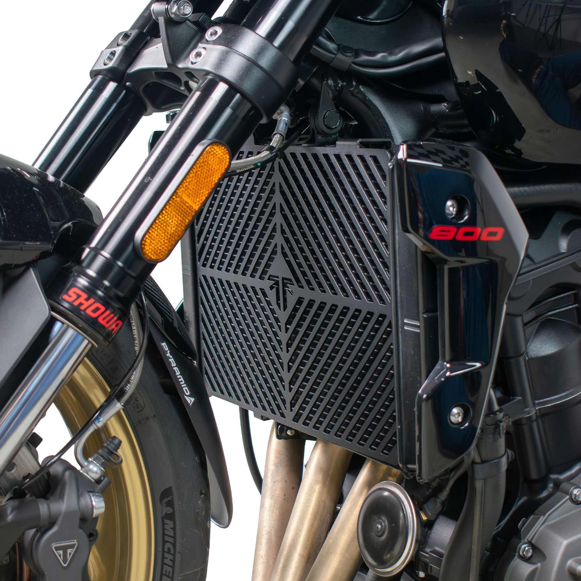 Pyramid Radiator Guard | Matte Black | Triumph Trident 800 2026>Current - Pyramid Motorcycle Accessories