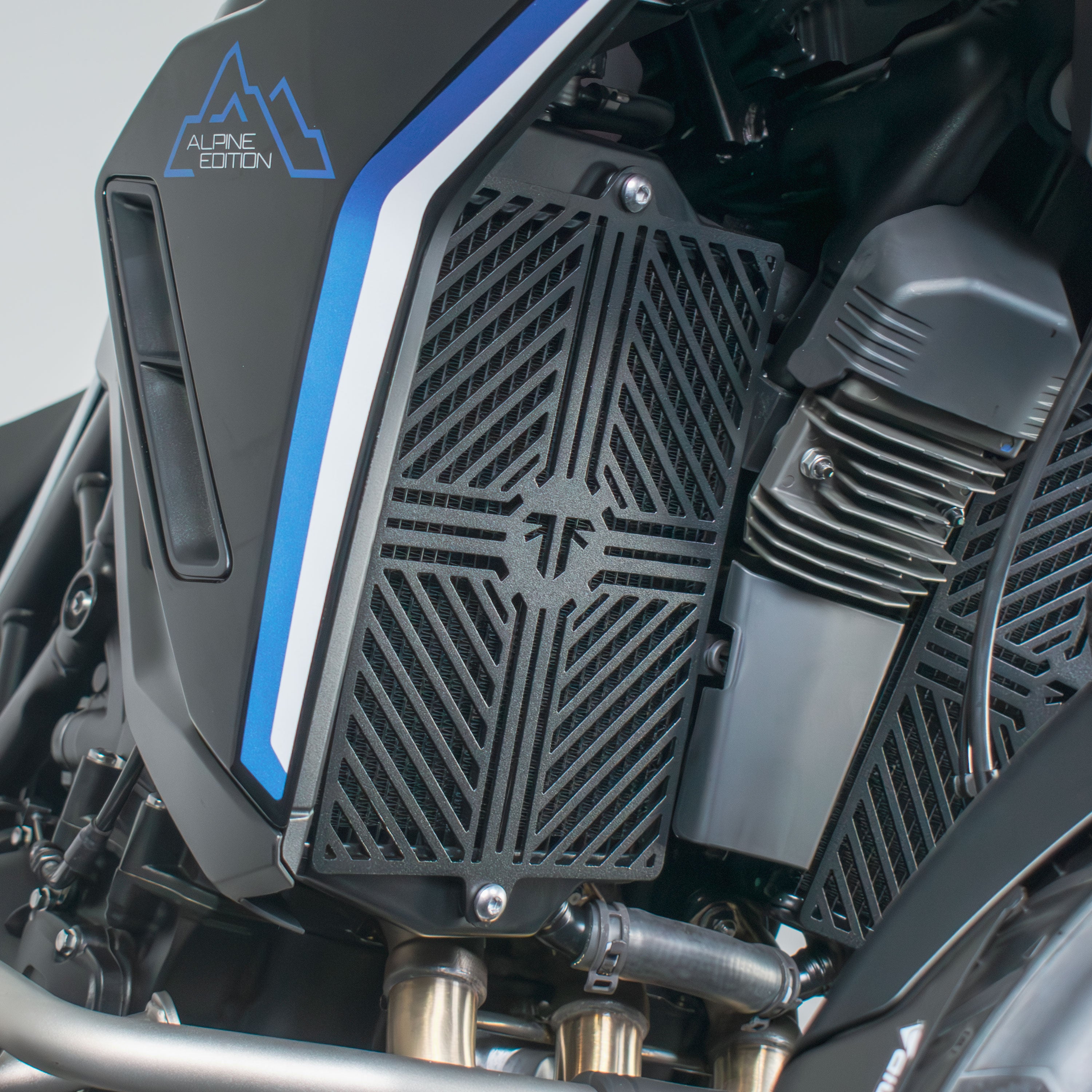 Pyramid Radiator Guard | Matte Black | Triumph Tiger 900 GT Pro 2020>Current - Pyramid Motorcycle Accessories