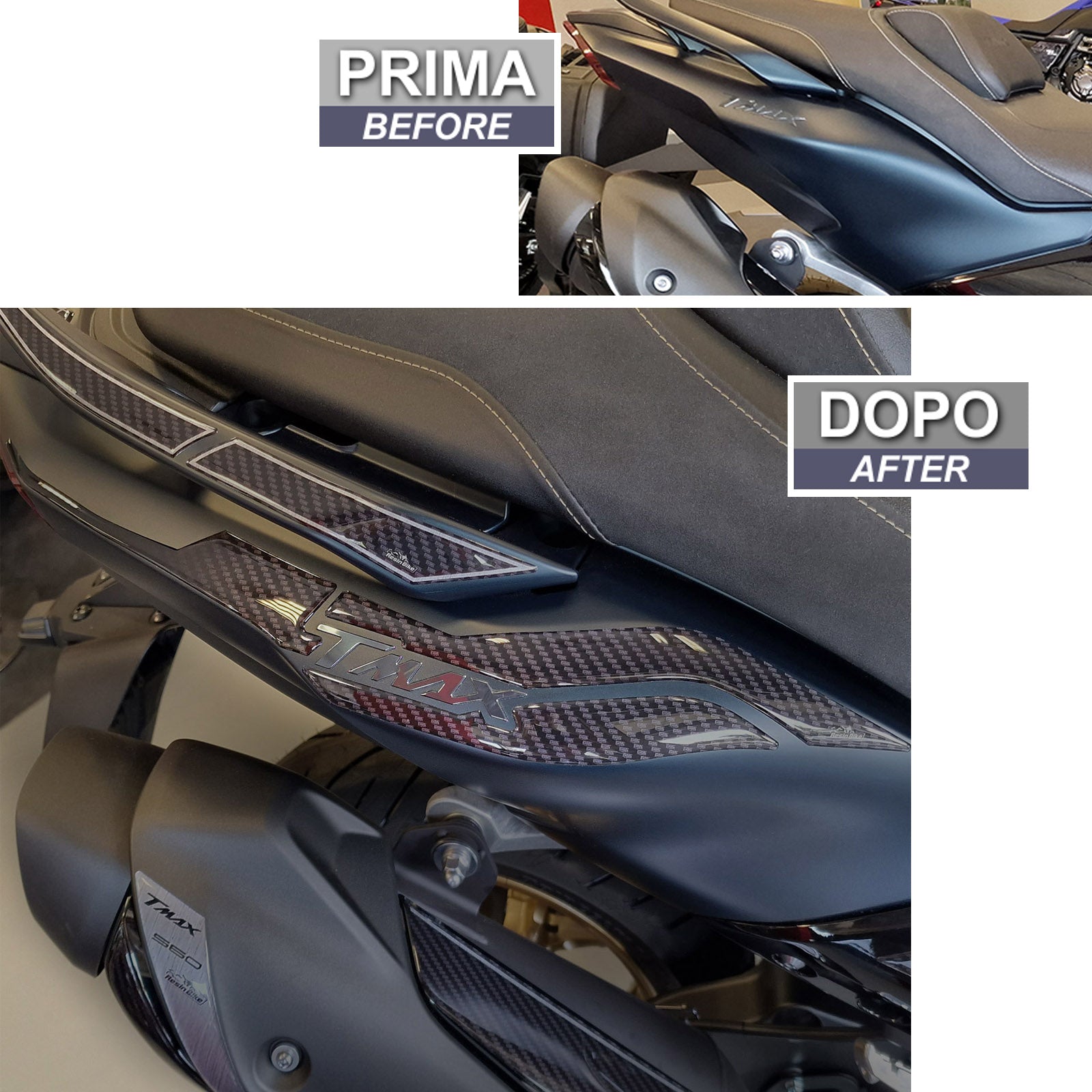 Resin Bike 3D Motorcycle Stickers - Underseat | Yamaha TMAX 560 2022>2024 - Pyramid Motorcycle Accessories