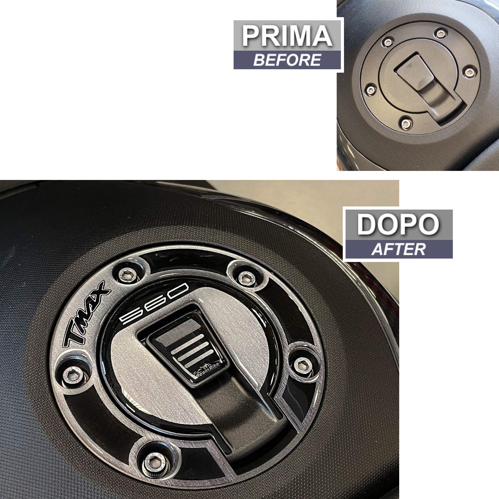 Resin Bike 3D Motorcycle Stickers - Fuel Cap | Yamaha TMAX 560 2022>2024 RB-1000469700007 - Pyramid Motorcycle Accessories