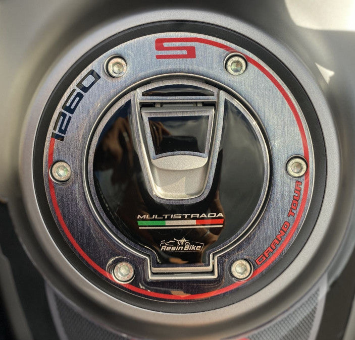 Resin Bike 3D Motorcycle Stickers - Fuel Cap | Ducati Multistrada 1260 S 2018>2020 - Pyramid Motorcycle Accessories