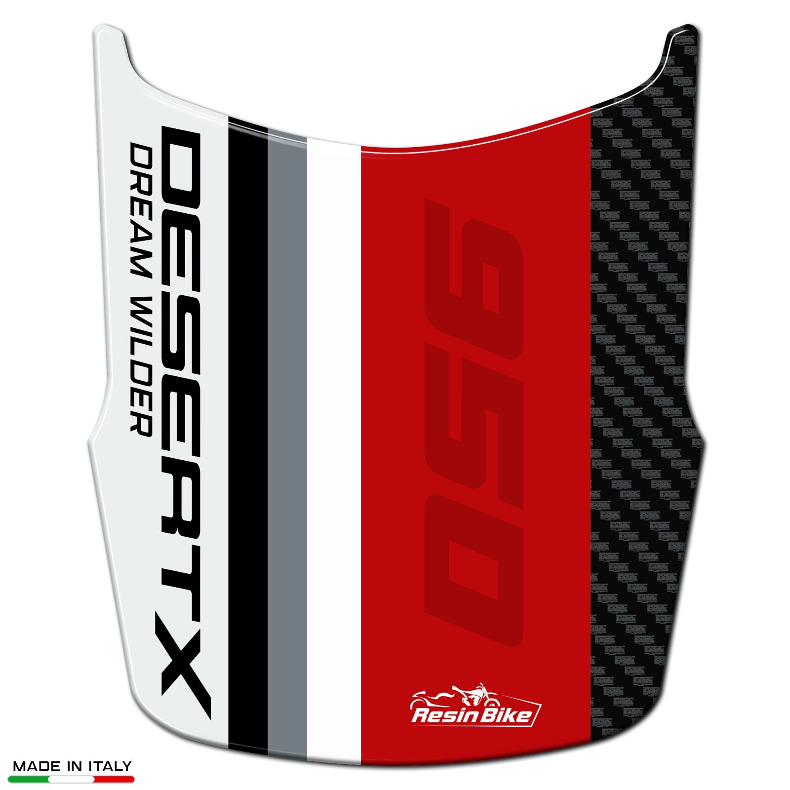 Resin Bike 3D Motorcycle Stickers - Tail Section | Ducati Desert X 2022>2025 - Pyramid Motorcycle Accessories