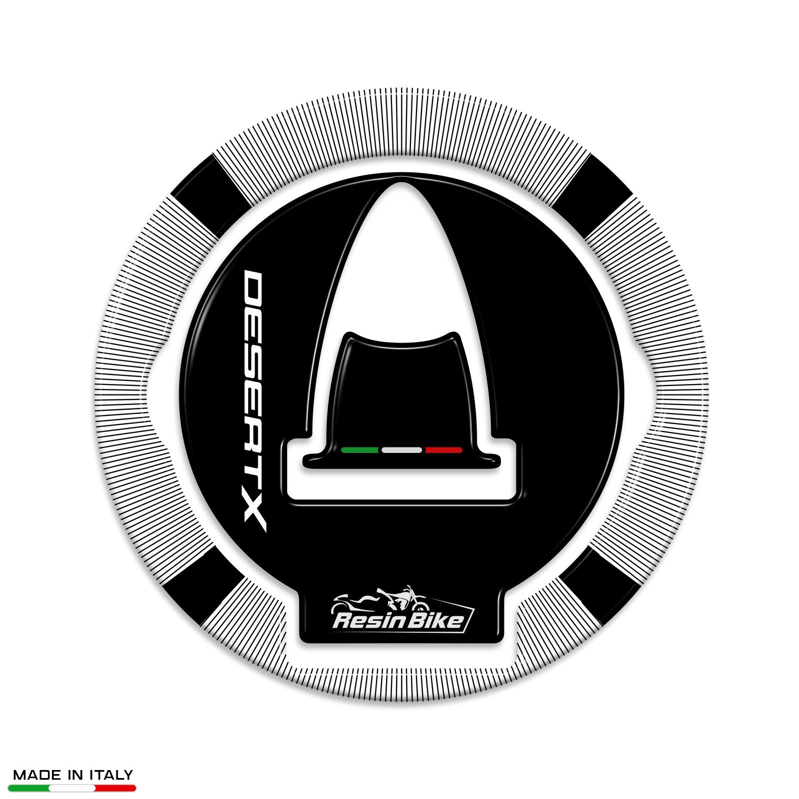 Resin Bike 3D Motorcycle Stickers - Fuel Cap | Ducati Desert X 2022>2026 - Pyramid Motorcycle Accessories