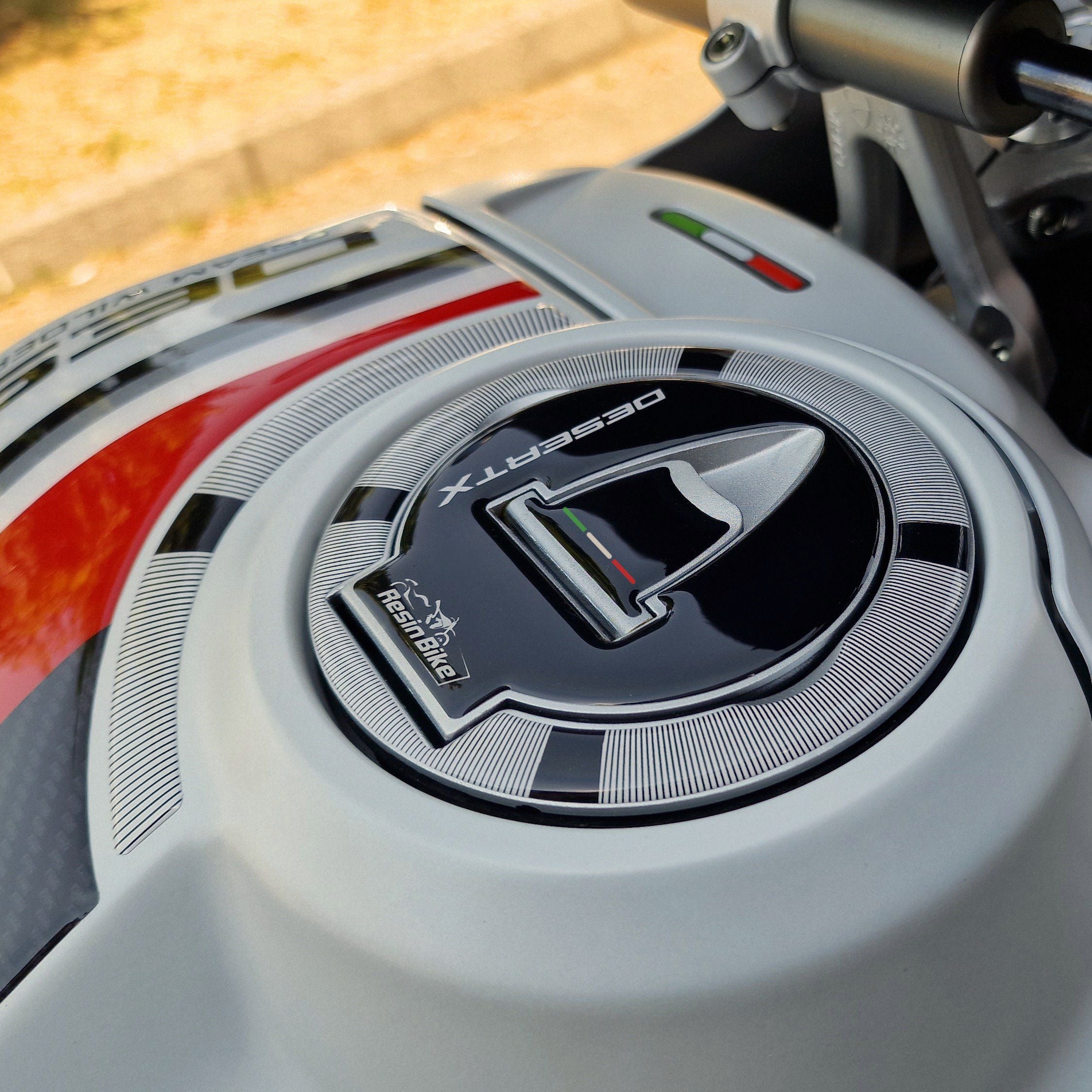 Resin Bike 3D Motorcycle Stickers - Fuel Cap | Ducati Desert X 2022>2026 - Pyramid Motorcycle Accessories