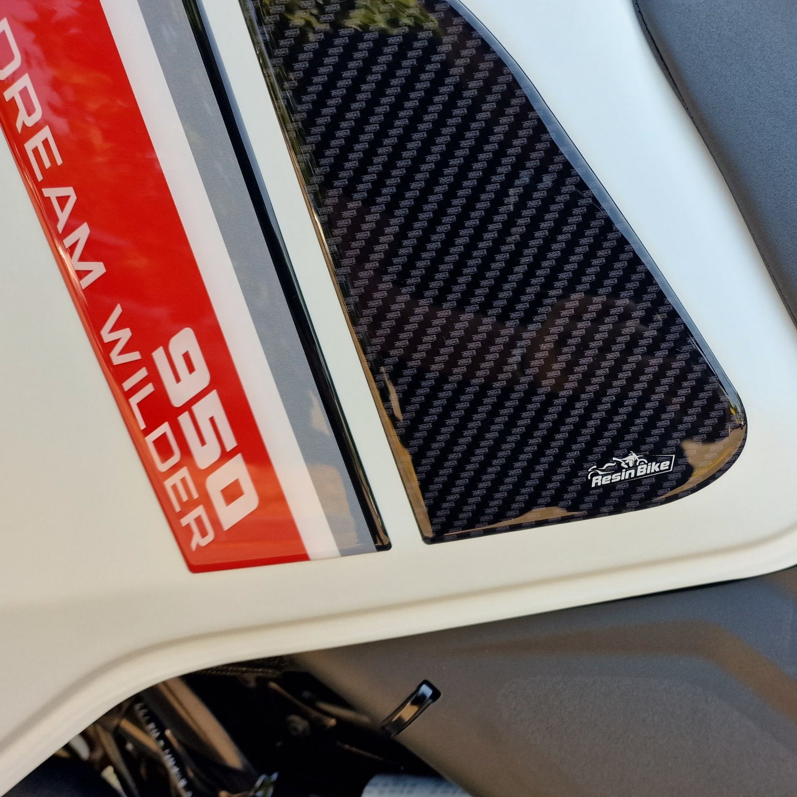 Resin Bike 3D Motorcycle Stickers - Tank Sides | Ducati Desert X 2022>2025 - Pyramid Motorcycle Accessories