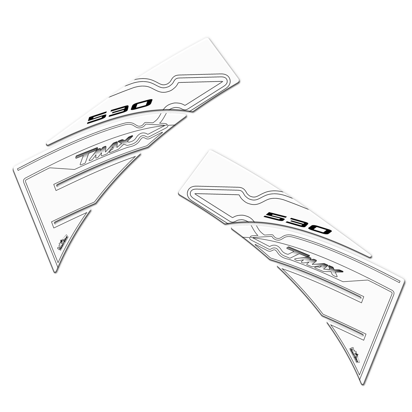 Resin Bike 3D Motorcycle Stickers - Tank Sides | Yamaha TMAX 530 2012>2016 RB-B10830F2 - Pyramid Motorcycle Accessories