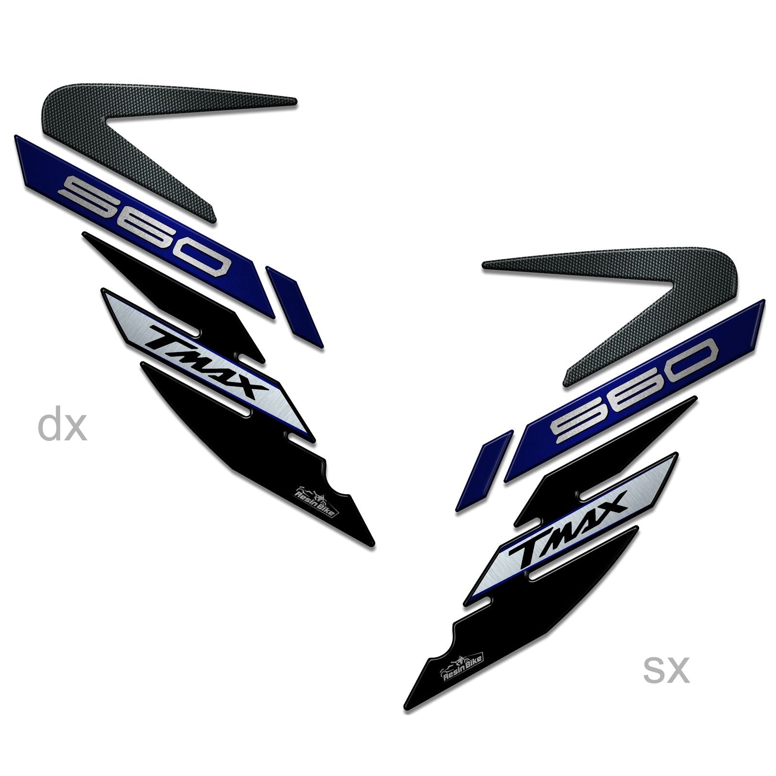 Resin Bike 3D Motorcycle Stickers - Side Panels | Yamaha TMAX 560 2021>2021 RB-1000140600008 - Pyramid Motorcycle Accessories