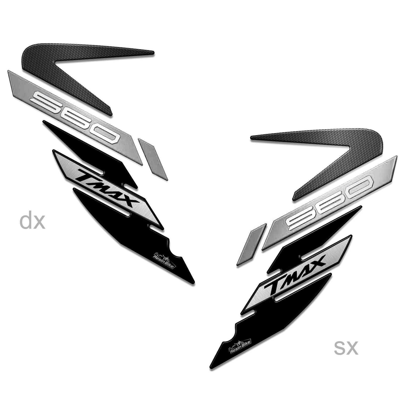 Resin Bike 3D Motorcycle Stickers - Side Panels | Yamaha TMAX 560 2021>2021 RB-1000142100001 - Pyramid Motorcycle Accessories