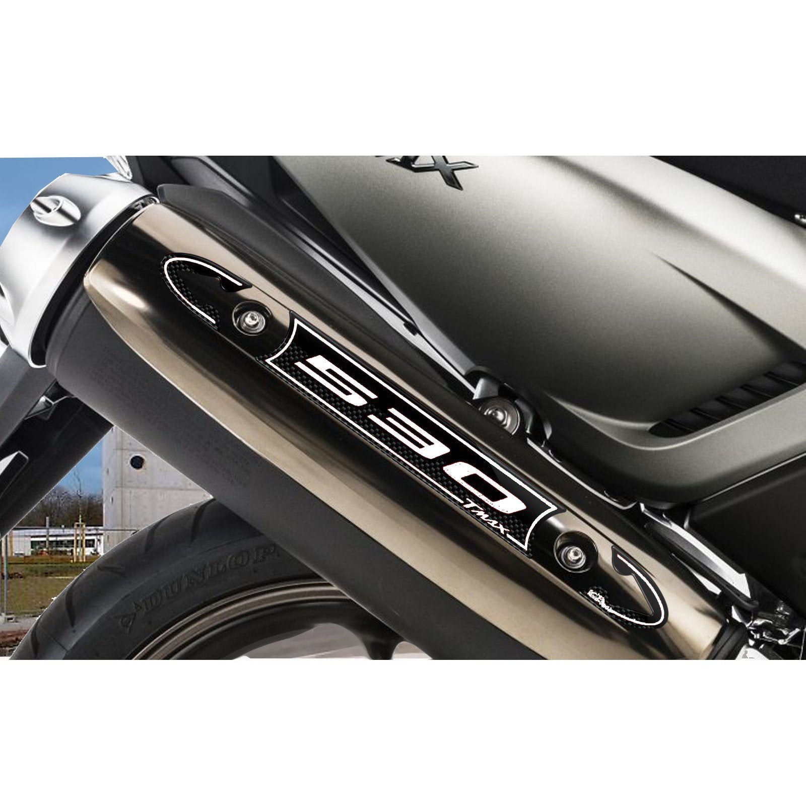 Resin Bike 3D Motorcycle Stickers - Exhaust | Yamaha TMAX 530 2009>2016 RB-B18383F6 - Pyramid Motorcycle Accessories