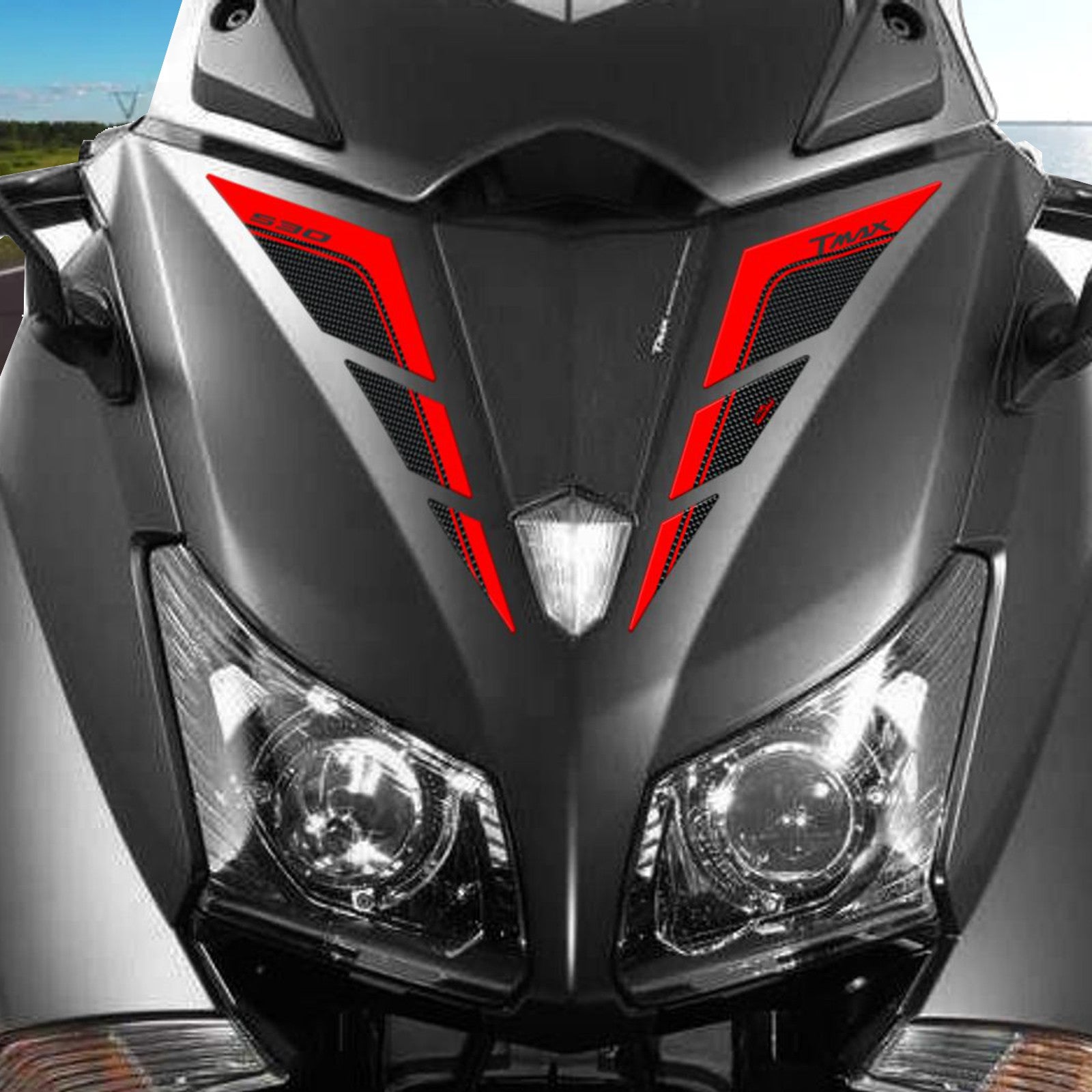 Resin Bike 3D Motorcycle Stickers - Frontal Area | Yamaha TMAX 530 2012>2016 RB-B6101V65 - Pyramid Motorcycle Accessories
