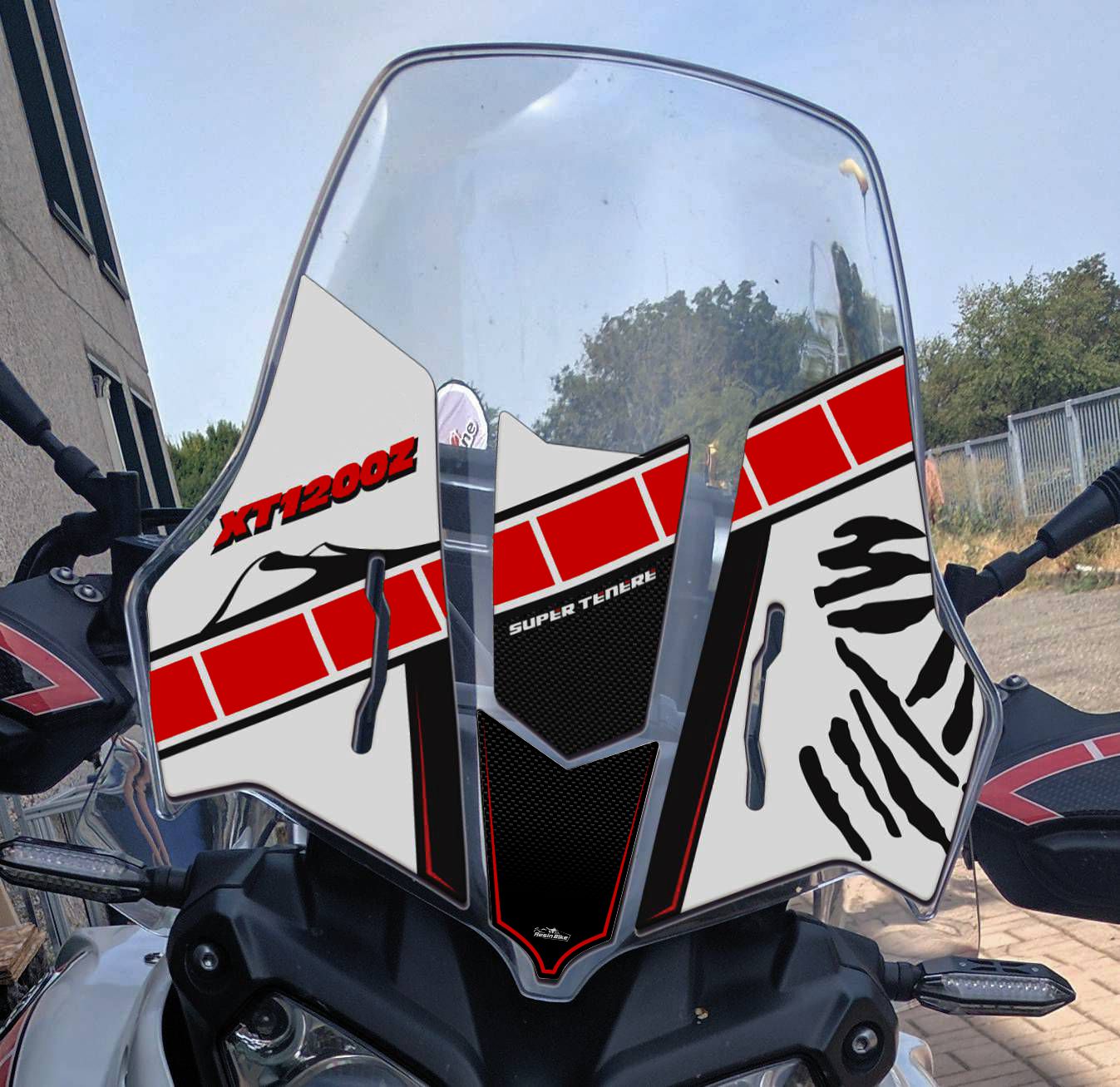 Resin Bike 3D Motorcycle Stickers - Windshield | Yamaha XT 1200 Z Super Tenere 2010>2014 RB-B61017V9 - Pyramid Motorcycle Accessories
