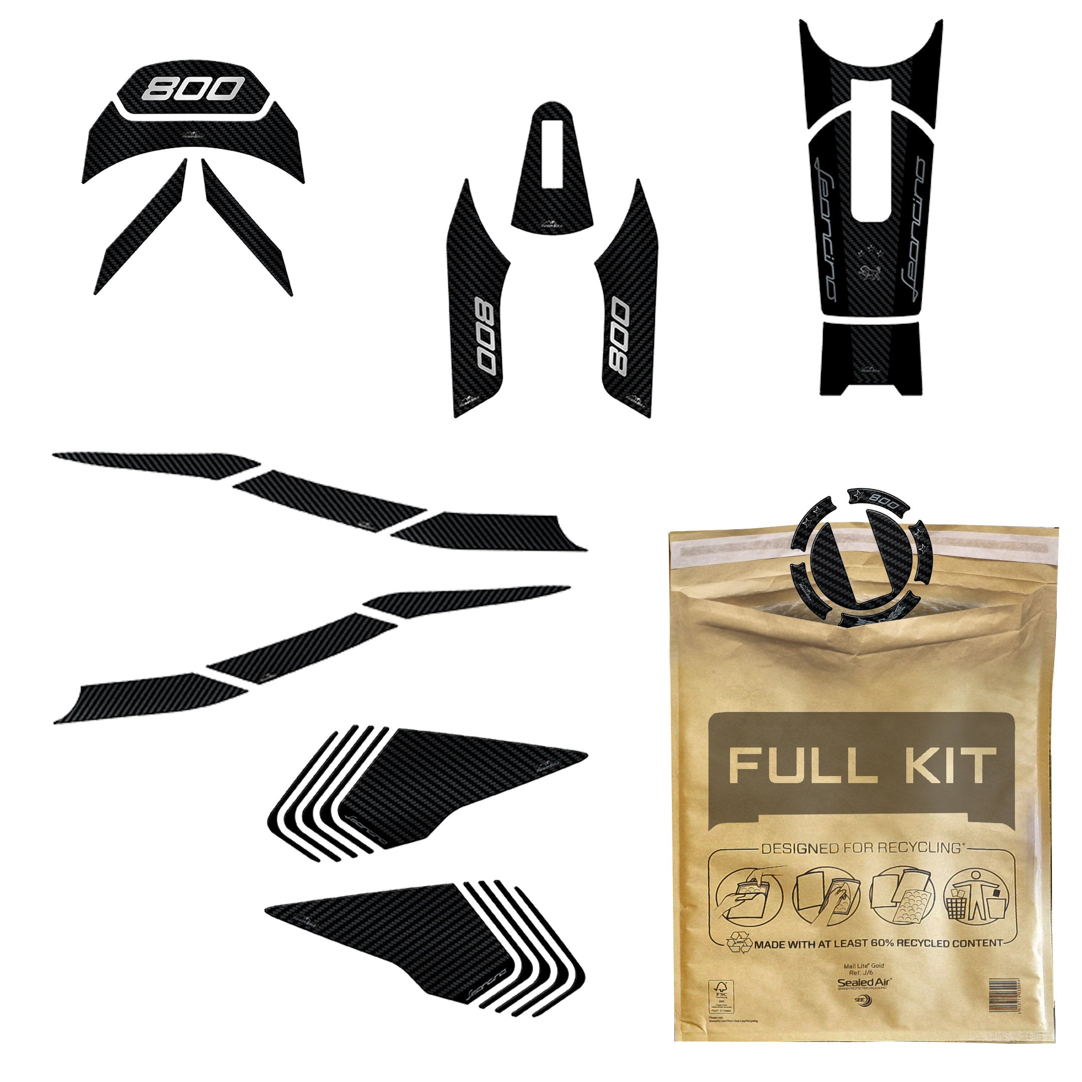 Resin Bike 3D Motorcycle Stickers - Tank Kit | Benelli Leoncino 800 2022>2026 - Pyramid Motorcycle Accessories