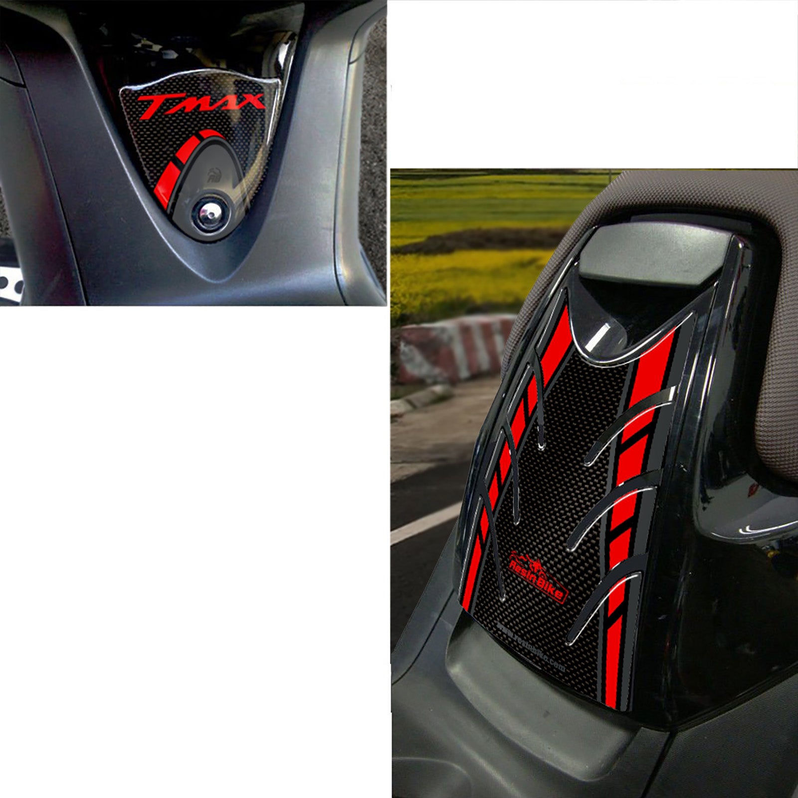 Resin Bike 3D Motorcycle Stickers - Fuel Cap | Yamaha TMAX 500 2008>2011 RB-B44027P0 - Pyramid Motorcycle Accessories