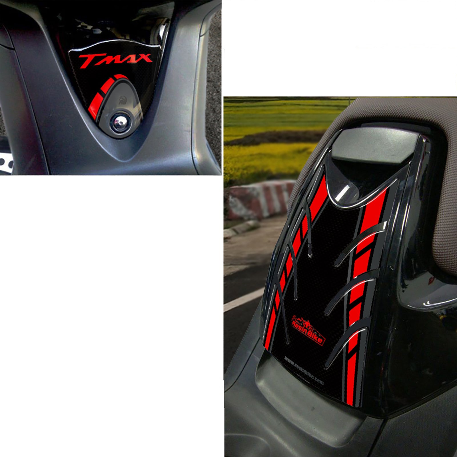 Resin Bike 3D Motorcycle Stickers - Fuel Cap | Yamaha TMAX 500 2008>2011 RB-B574T890 - Pyramid Motorcycle Accessories
