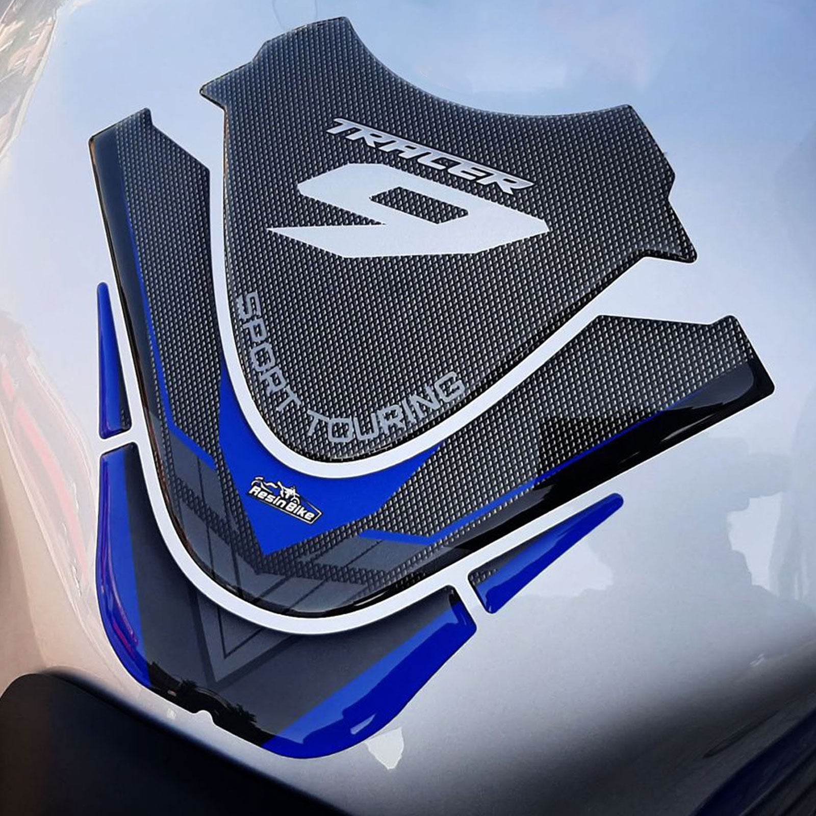 Resin Bike 3D Motorcycle Stickers - Tank Pad | Yamaha Tracer 9 2021>Current RB-1000445800004 - Pyramid Motorcycle Accessories