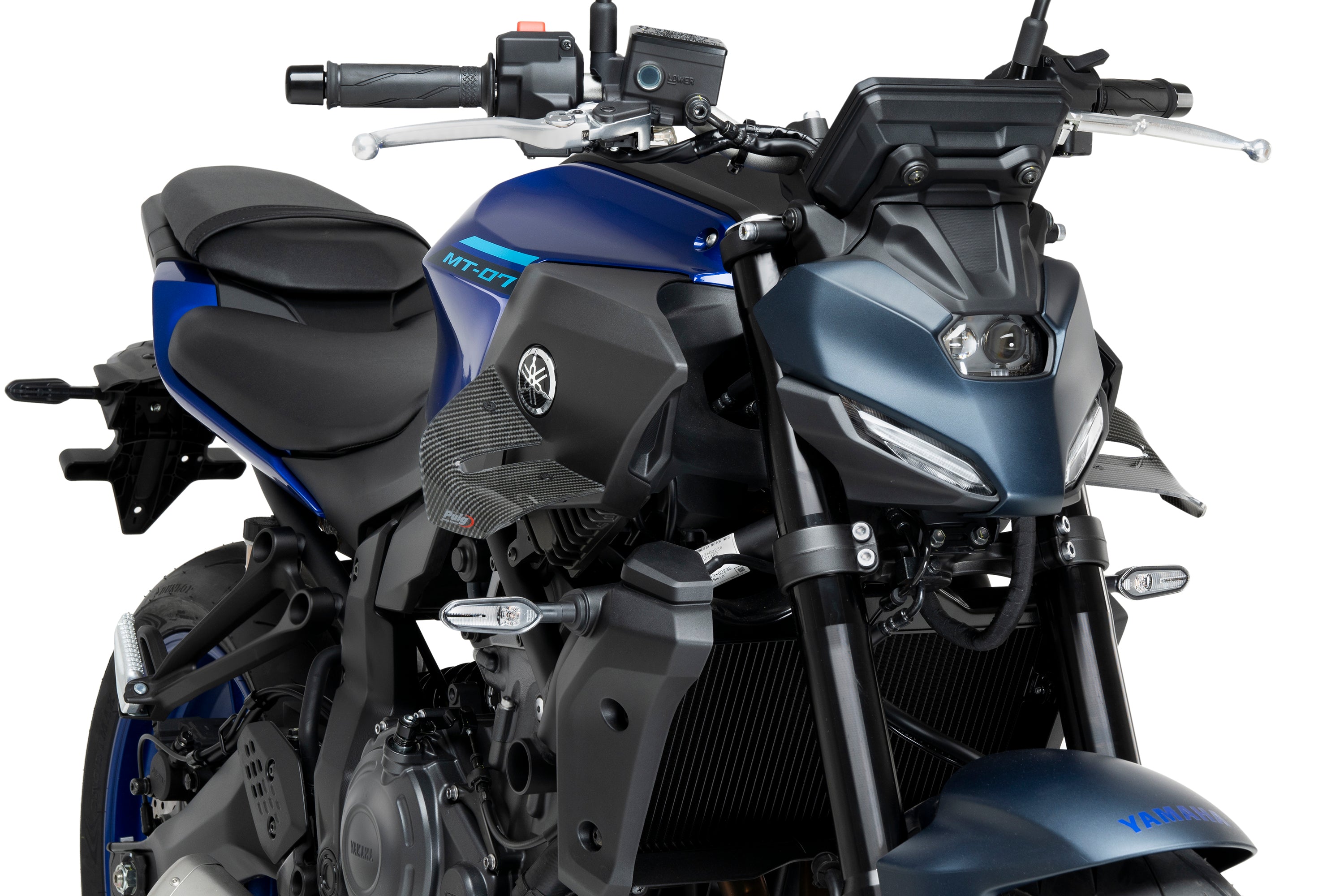 Puig D12 Side Downforce Wings | Carbon Look | Yamaha MT-07 2025>Current - Pyramid Motorcycle Accessories